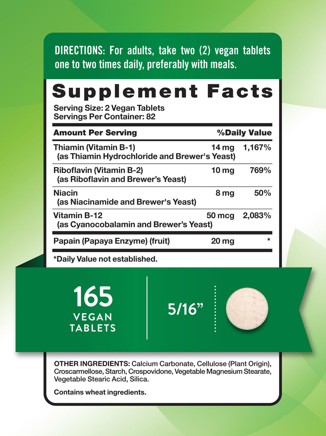 Nature's Truth Vitamin B Complex | 165 Tablets | Plus B12 | Vegan & Non-GMO Supplement