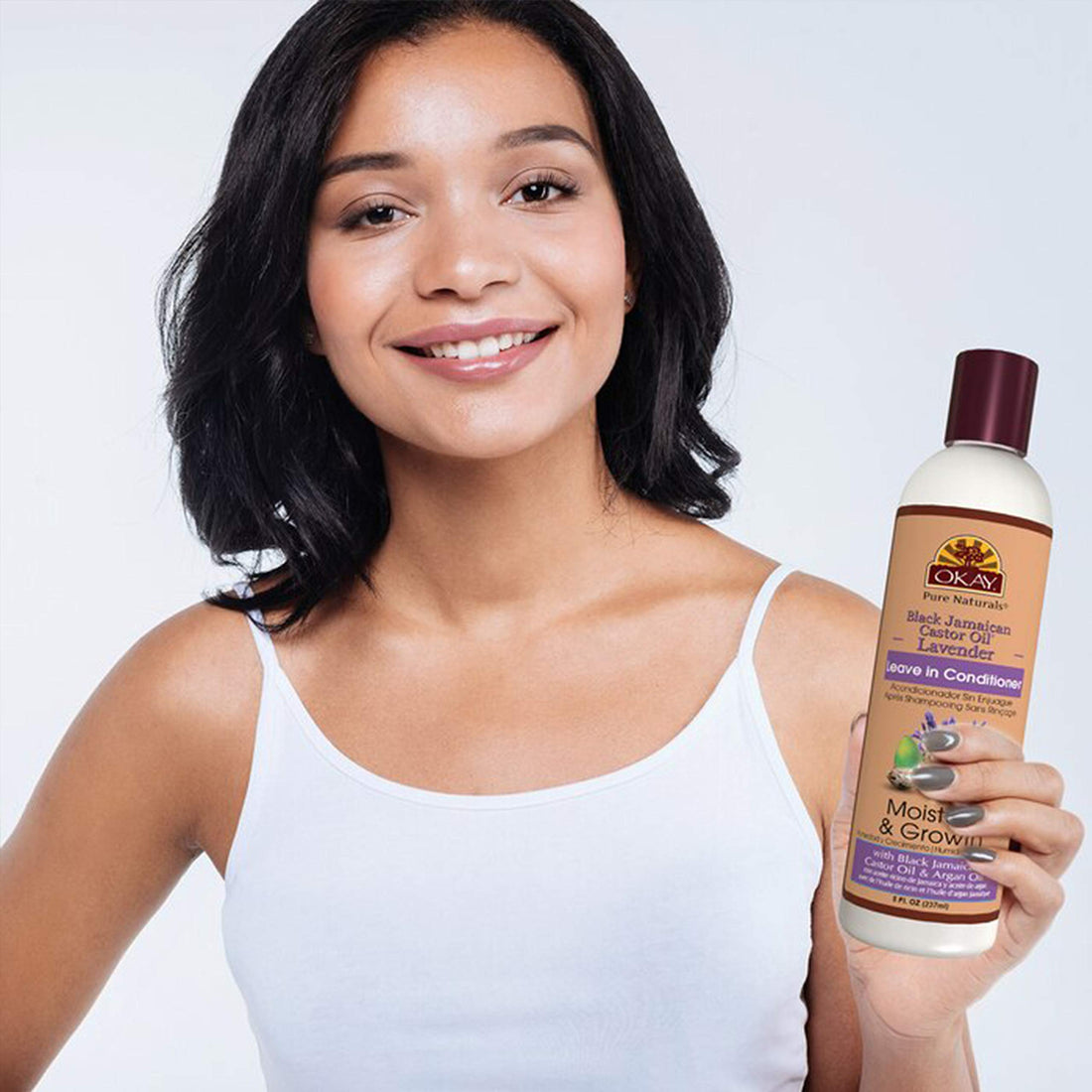 Okay black jamaican castor oil & lavender leave in conditioner 8 fluid ounce, White, 8 Fluid Ounce