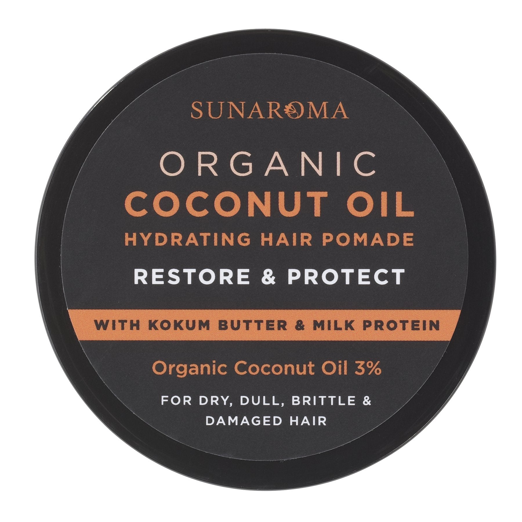 SUNAROMA Organic Coconut Oil Hair Pomade, 5.5 oz.