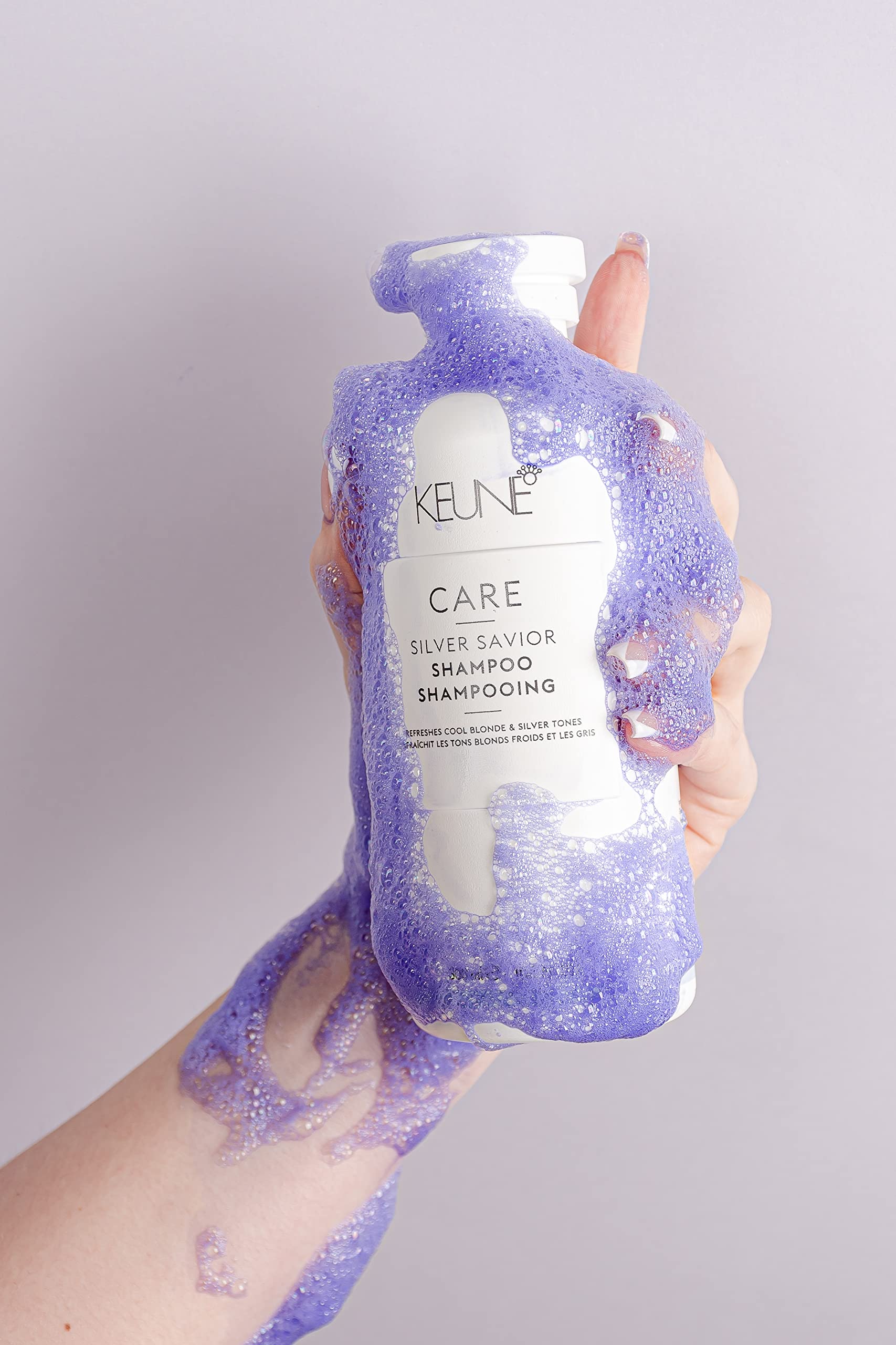 Keune Care Silver Savior Shampoo, Toning & Brightening Cleanser for Blonde & Grey Hair, 10.1 Fl Oz