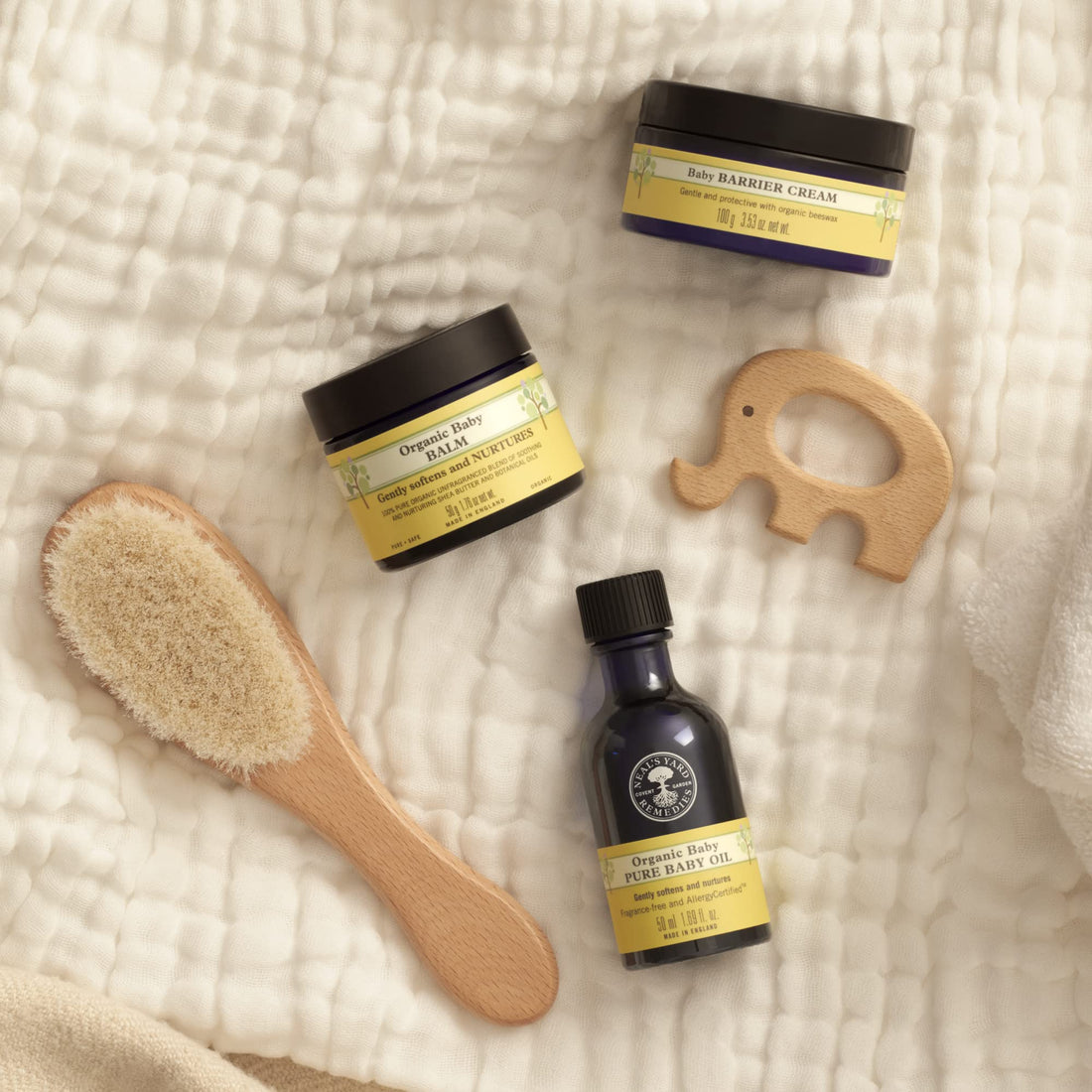 Neal's Yard Baby Balm with Shea Butter and Botanical Oils, Soothing & Nourishing Softening Balm, Hypoallergenic, Fragrance-Free, Cruelty-Free, 50g