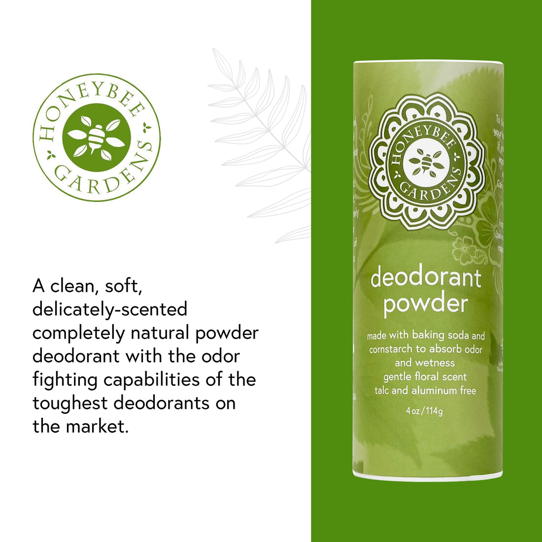 Honeybee Gardens 100% All Natural Deodorant Powder, 2 PACK | Talc Free, Gluten Free, Vegan, Non GMO