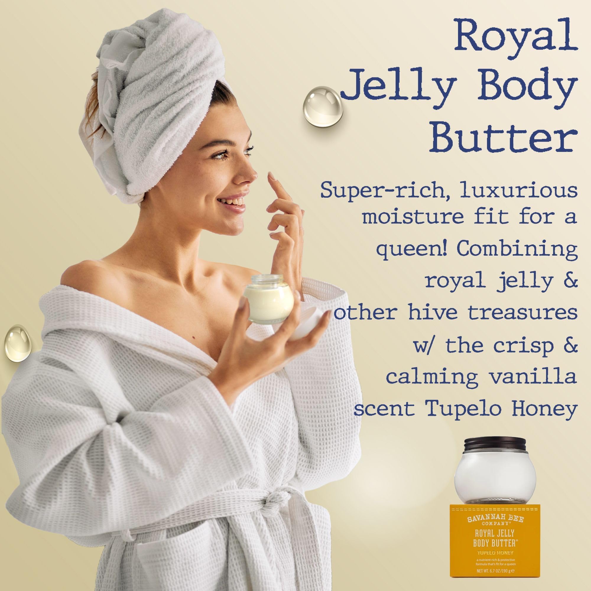Savannah Bee Tupelo Honey Royal Jelly Body Butter 6.7 Oz | Pack of 1