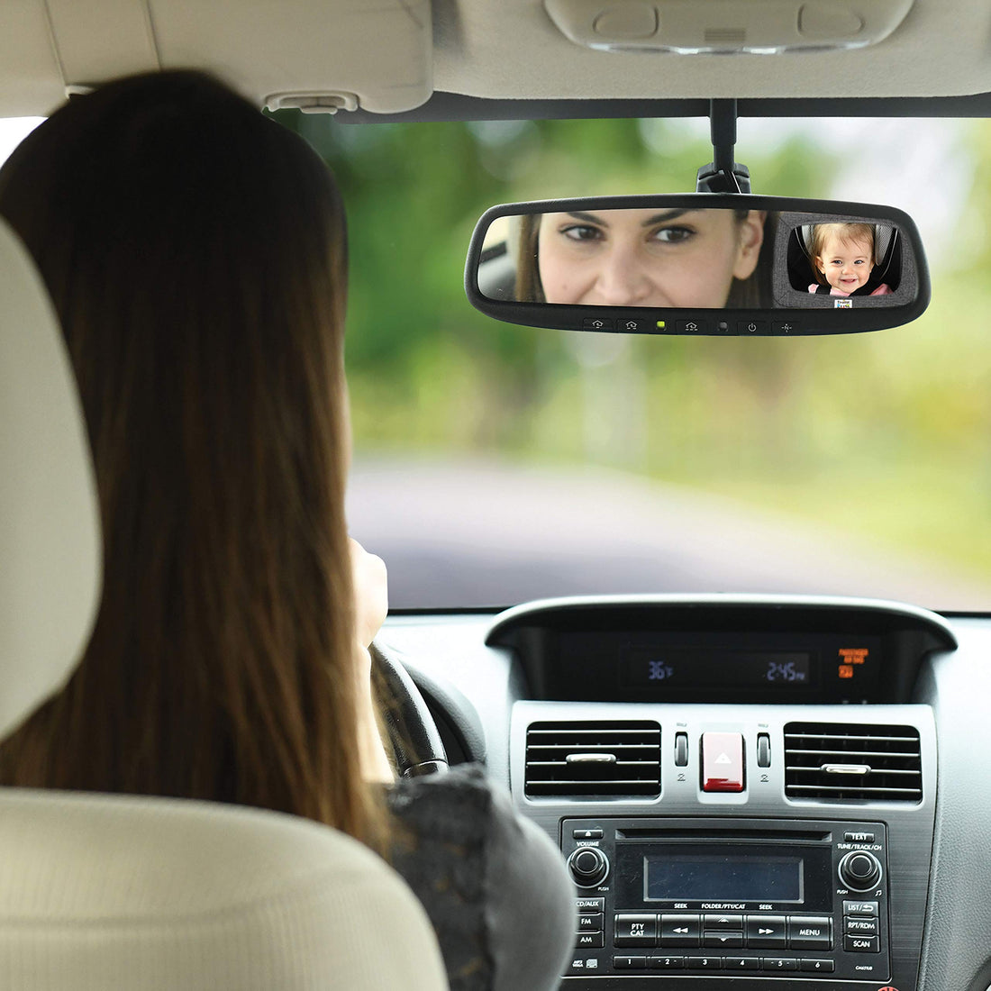 GoldBug Soft Sided Rear & Forward Facing Safety Mirror for Baby & Toddler - Shatter Resistant - Jumbo Baby Car Mirror