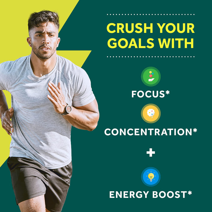 NEURIVA Brain + Energy Gummies, Nootropic Brain Supplements for Focus and Concentration with Neurofactor, Vitamin B12 & Caffeine for an Energy Boost*, 75ct Natural BlackBerry
