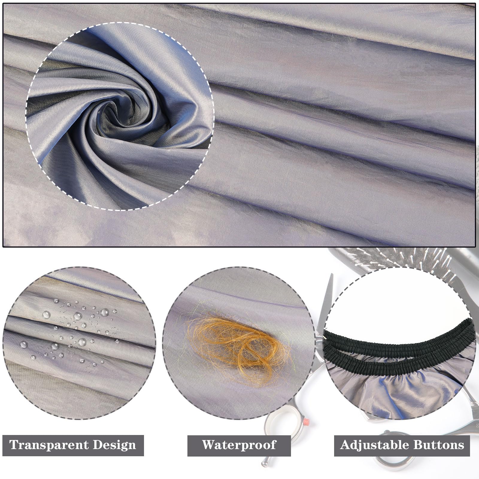 Professional Hair Cutting Cape with Neck Duster Brush, Salon Barber Cape, Hair Cutting Accessories (Multicolor Stripe)