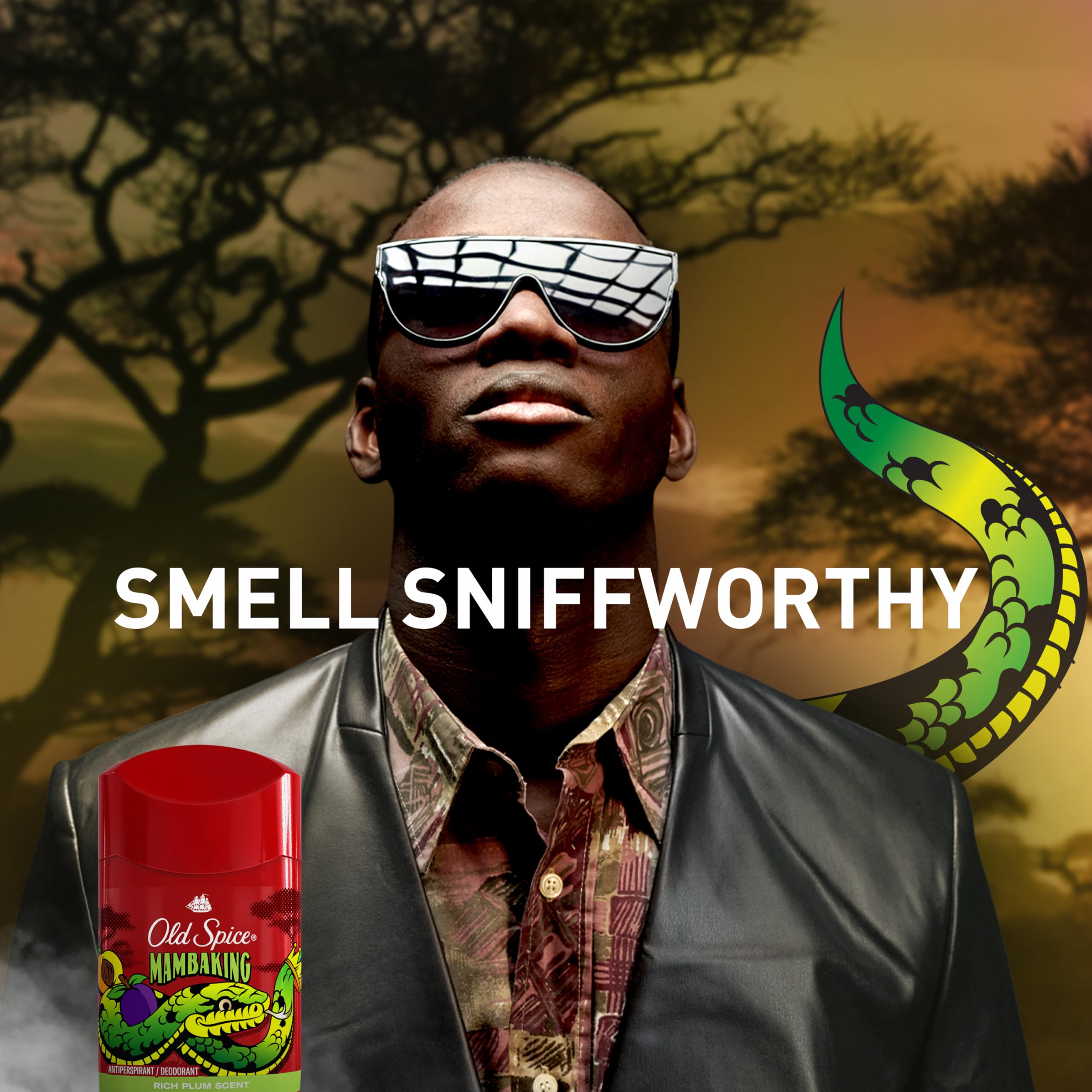 Old Spice Aluminum Free Deodorant for Men, 24/7 Odor Protection, 24/7 Freshness & Lasting Scent, Goes on Clear, MambaKing with Rich Plum Scent, 2.6 oz (Pack of 6)