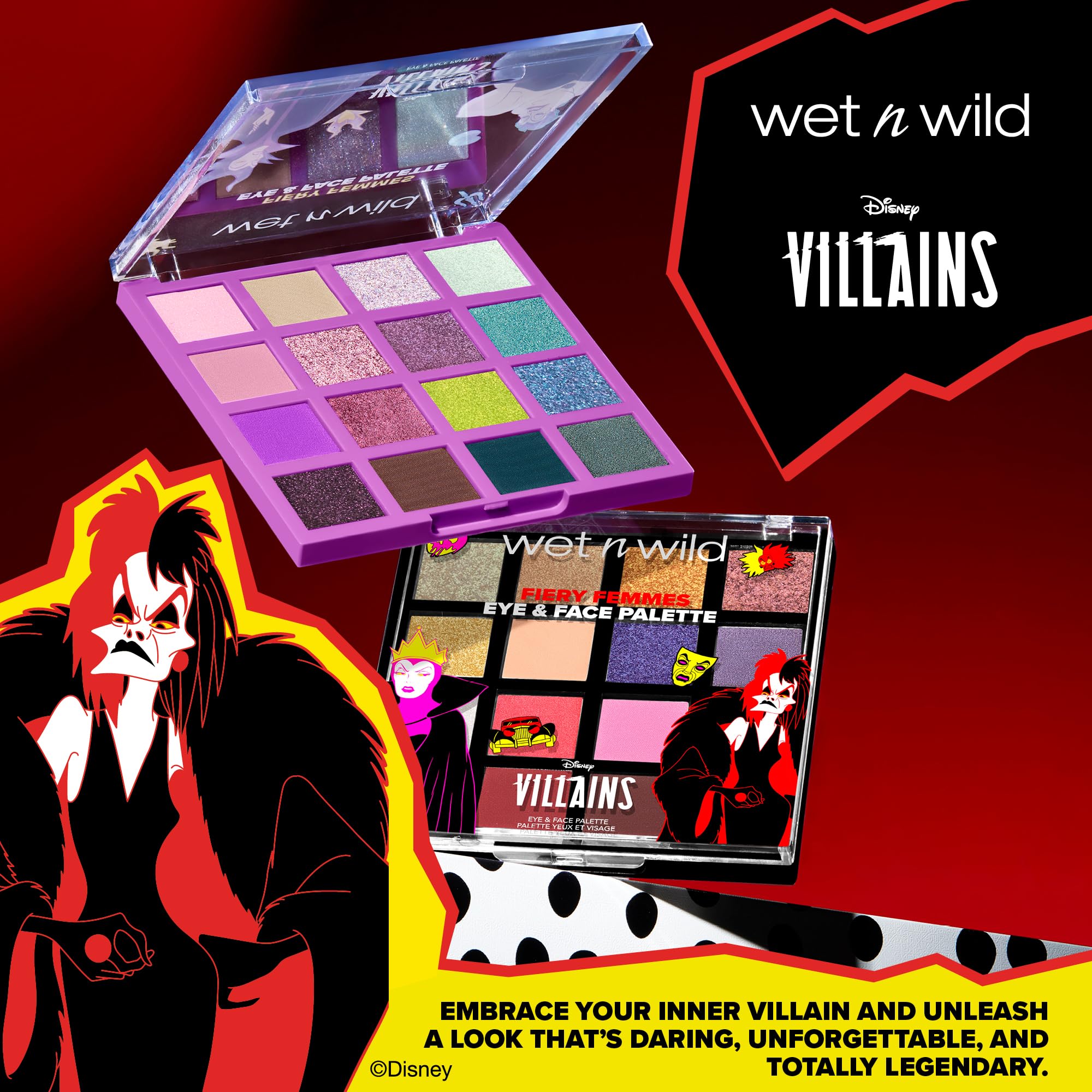wet n wild Disney Villains Fiery Femmes Eye & Face Palette – Unleashed