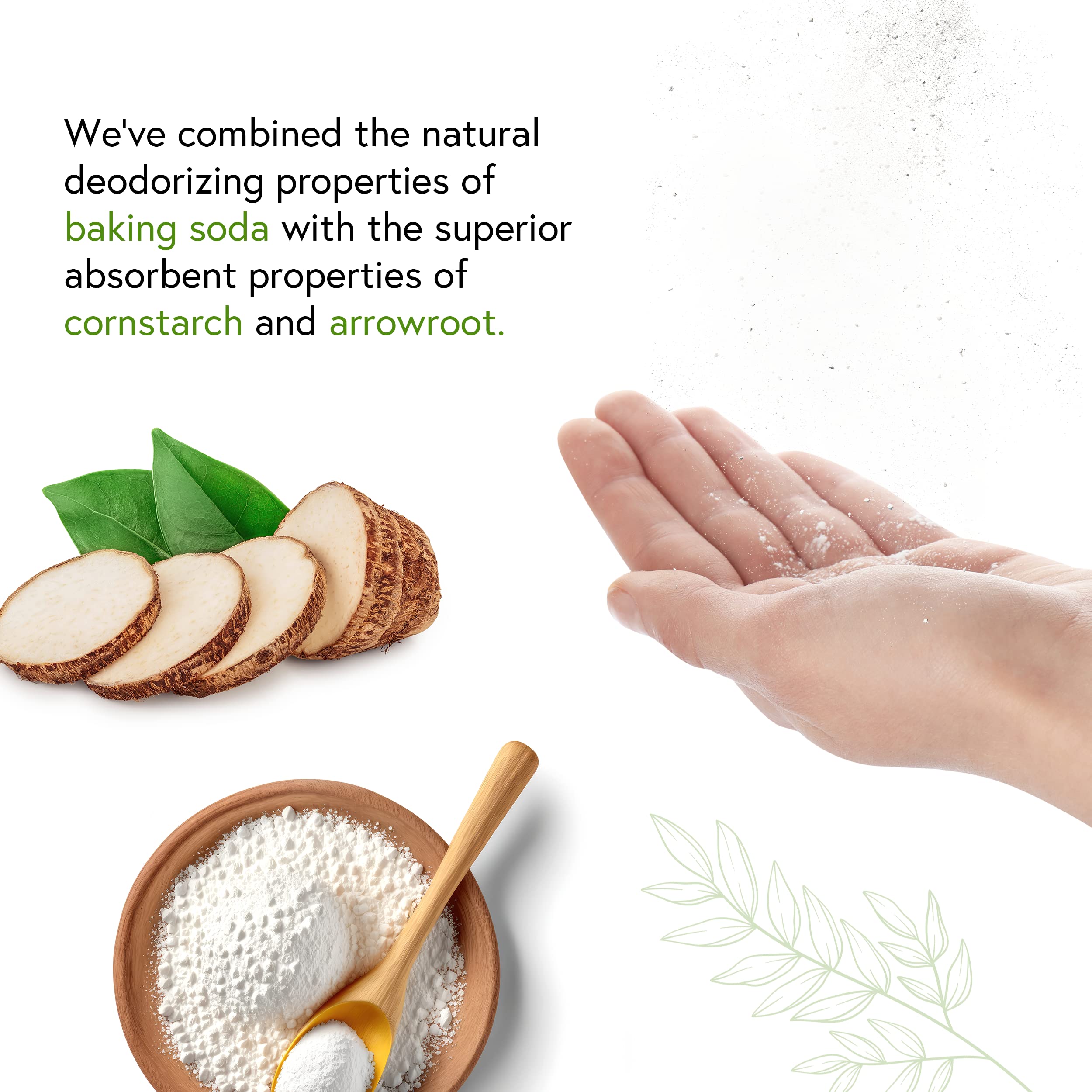 Honeybee Gardens 100% All Natural Deodorant Powder, 2 PACK | Talc Free, Gluten Free, Vegan, Non GMO