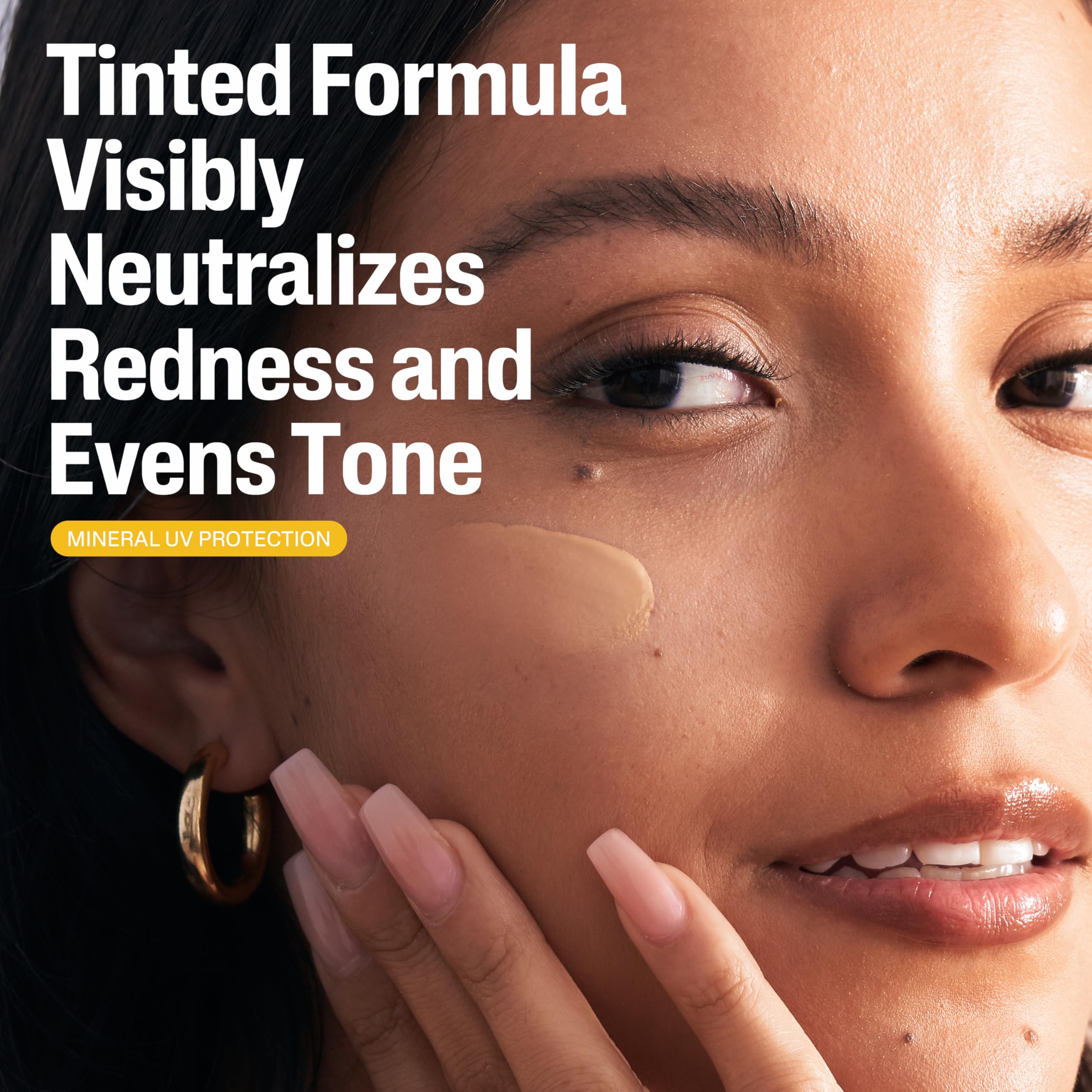 CETAPHIL Everyday Sunscreen Tinted Lotion for Face, 1.7 fl oz, 100% Mineral Sunscreen: Titanium Dioxide & Zinc Oxide, SPF 40, For Sensitive Skin