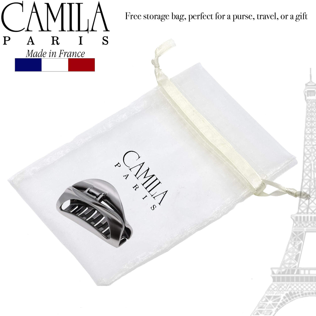 CP2412, CLIP Medium SILVER, HOLE