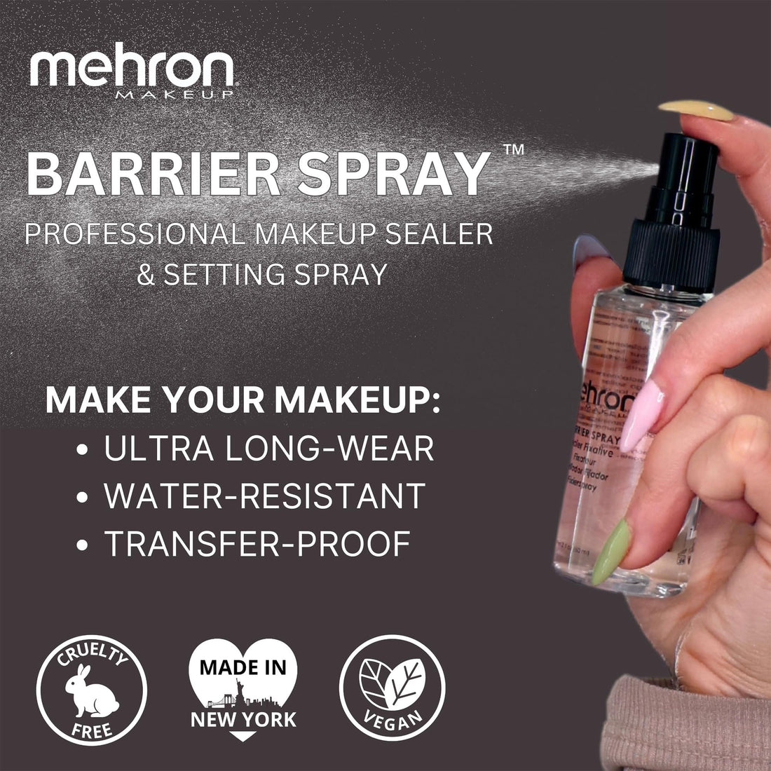 Mehron Makeup Barrier Spray 2 oz.