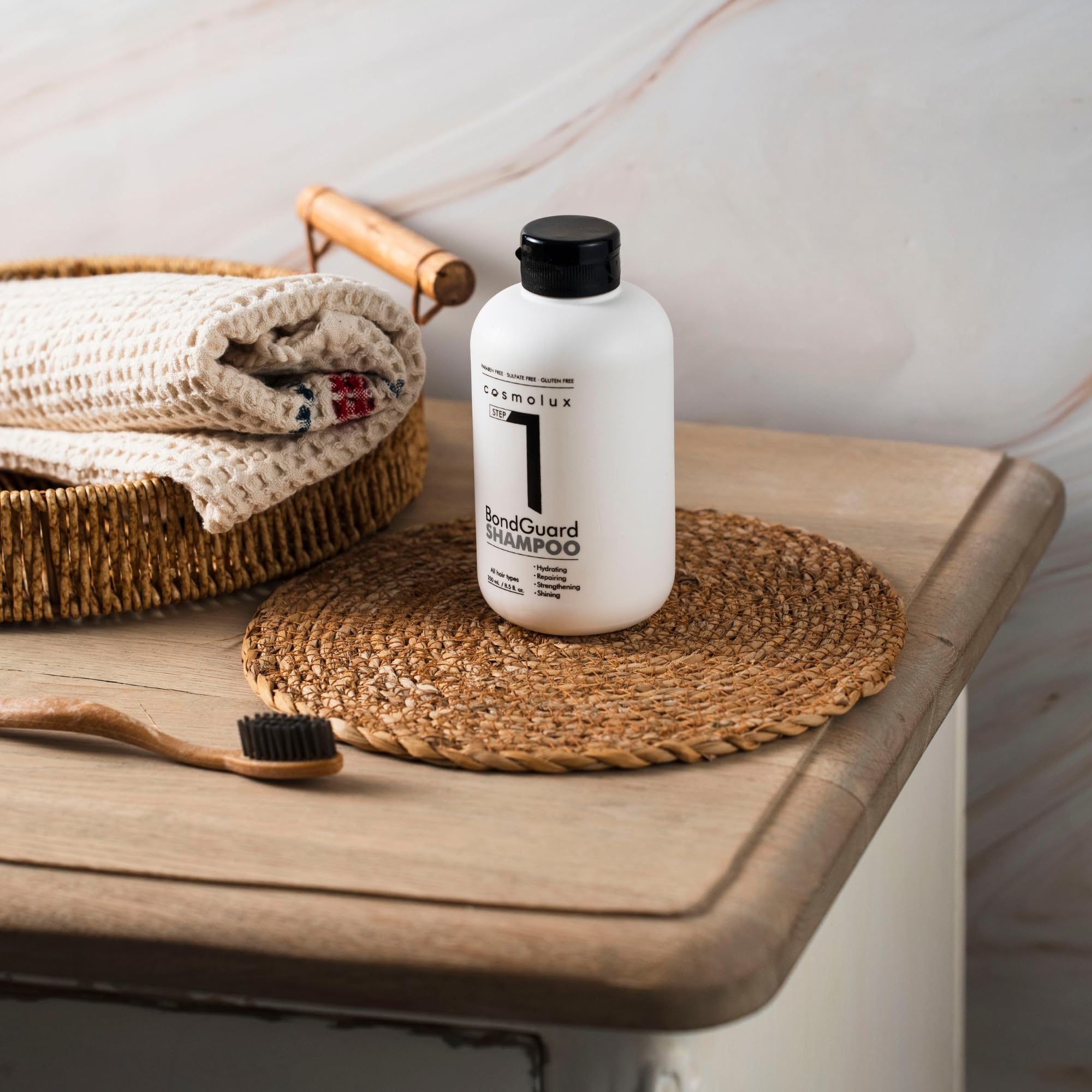 cosmolux BondGuard Clarifying Shampoo for Women – Volumizing, Hydrating & Thickening Routine Shampoo for Fine, Thinning Hair – Strengthens & Repairs – Sulfate-Free Formula, 8.5 fl oz