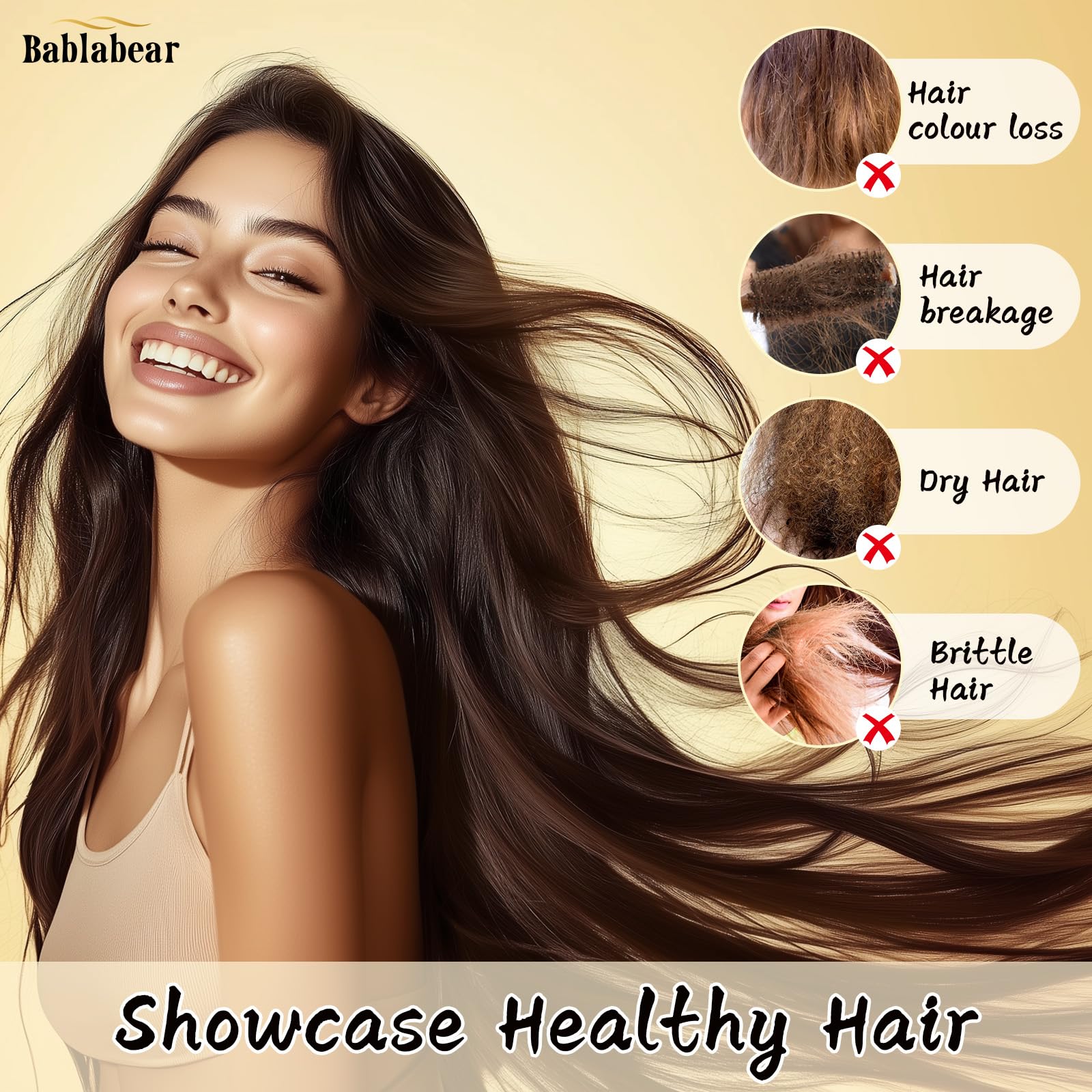 Bablabear Moisturizing Shampoo for Thinning,Fine,frizzy,Damaged Hair. Hydrating,Nourishing,Repairing.Adds Shine & Leaves Hair Feeling Soft.Sulfate Free,Silicone Free.(9.3floz)