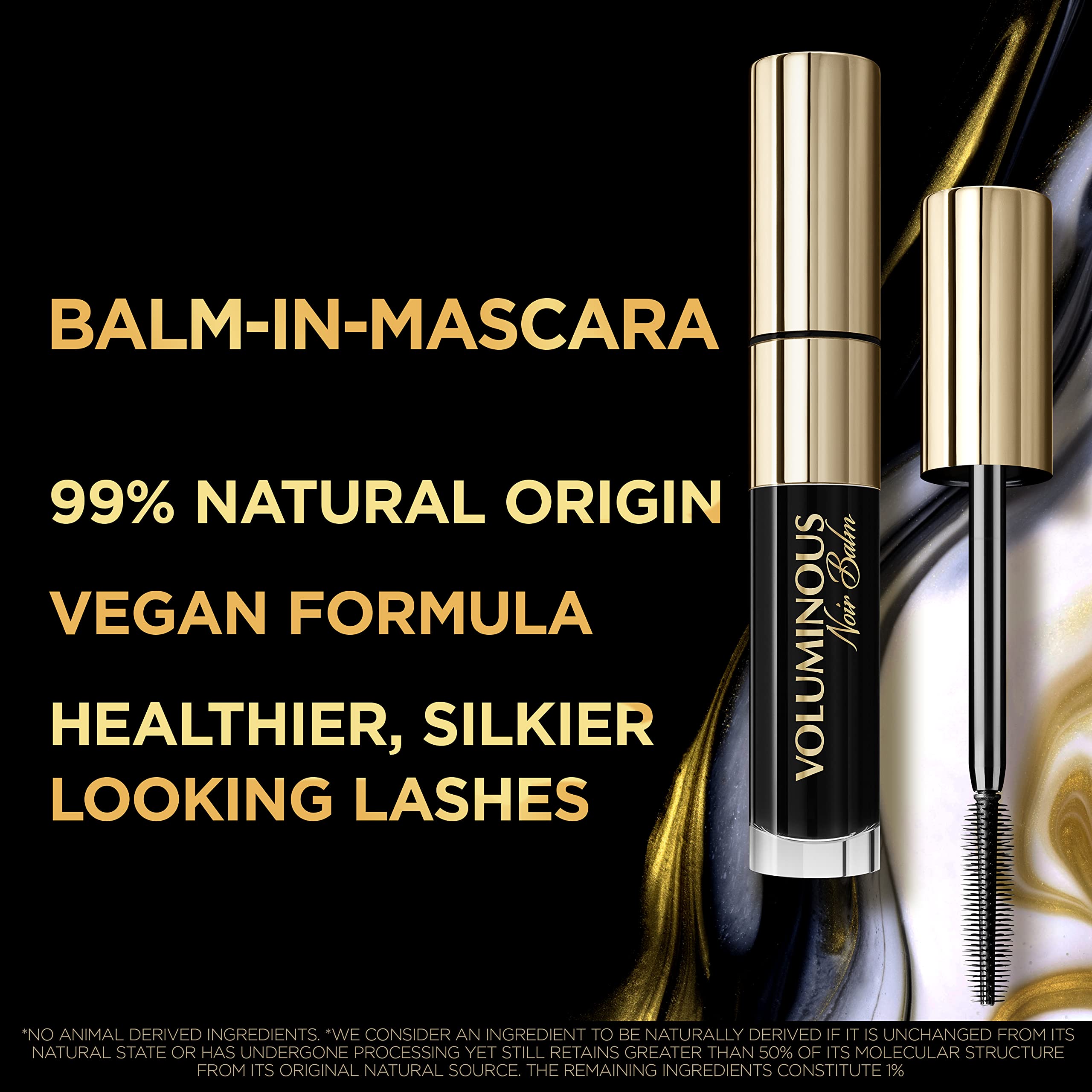 L'Oreal Paris Voluminous Brown Balm Volumizing Mascara, Washable, Brown, 0.26 Fl Oz., 1 Count