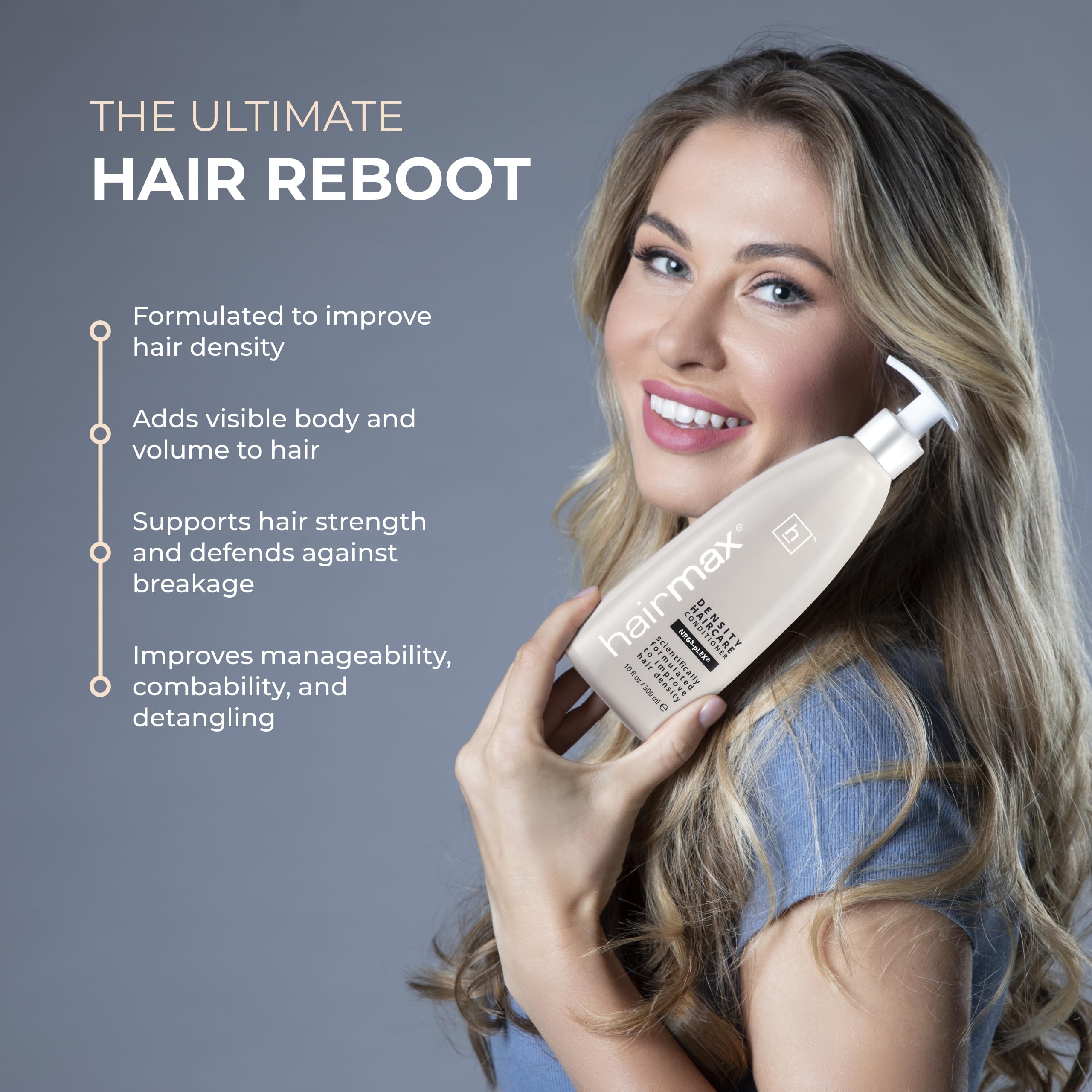 Hairmax Density Conditioner For Thinning Hair - Hydrates and Strengthens For Men & Women 10 fl oz