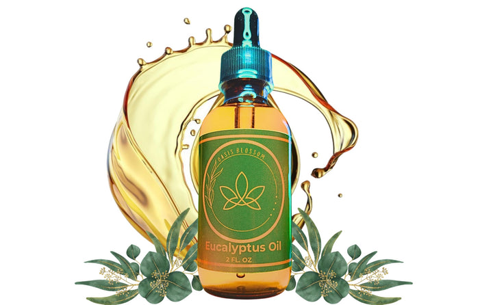 Oasis Blossom Eucalyptus Oil for Face, Skin and Hair |100% Pure, Organic Oil | Therapeutic Grade | Hydrating, Moisturizing, Nourishing, Anti-Aging | 2 FL Oz.