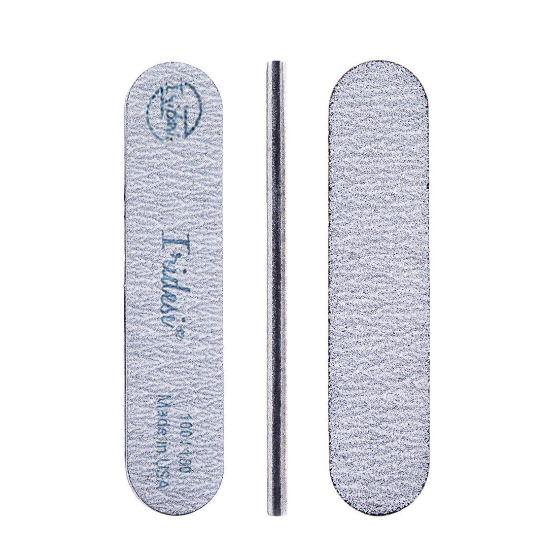 Mini Gray Nail File, 100/180 Zebra Salon Board, 3.5 Inches Long By .75 Inches Wide, Professional Quality (50 Pack)