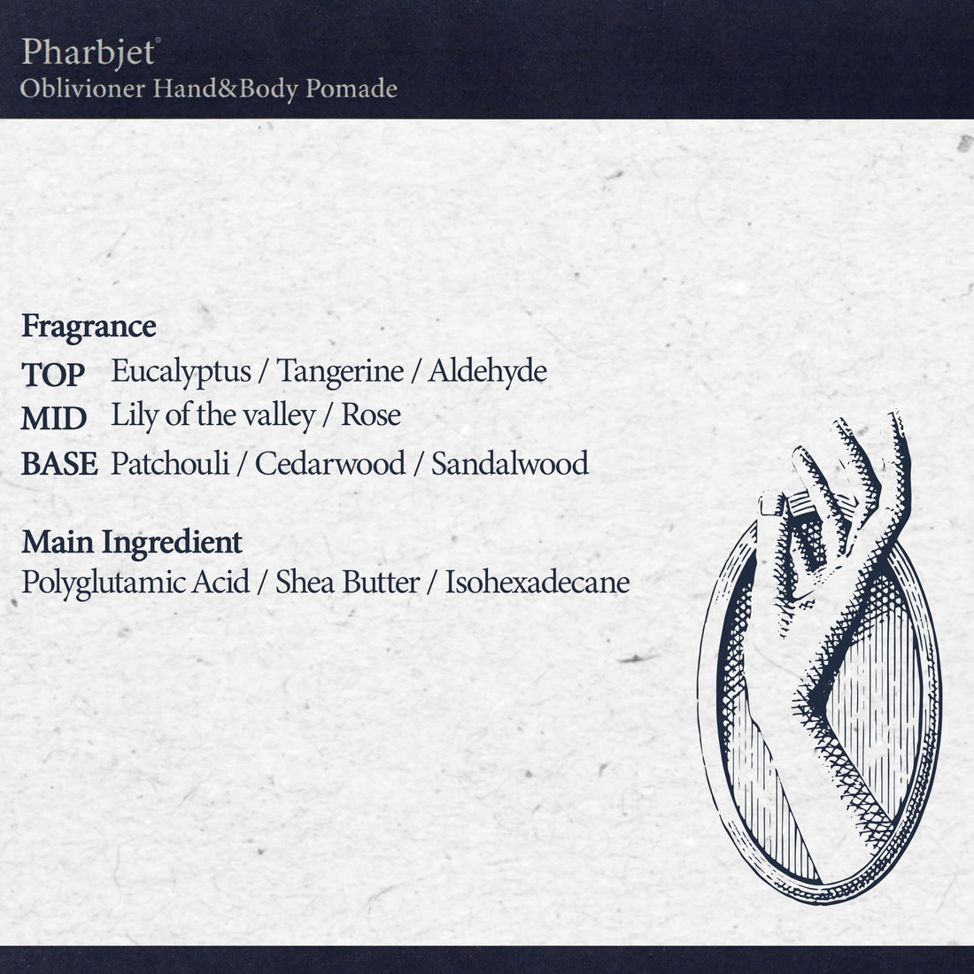 CONAPIDIL Oblivioner Hand&Body Cream, Sented Repair Hand Lotion, Sandalwood, Cedarwood, Eucalyptus, Tangerine, Shea Butter, Premium Korean Hand Lotion 50ml/ 1.69fl.oz