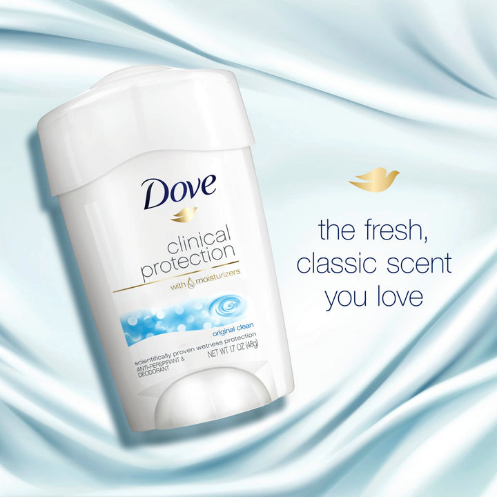 Dove Clinical Protection Antiperspirant Deodorant, Original Clean 1.7 oz