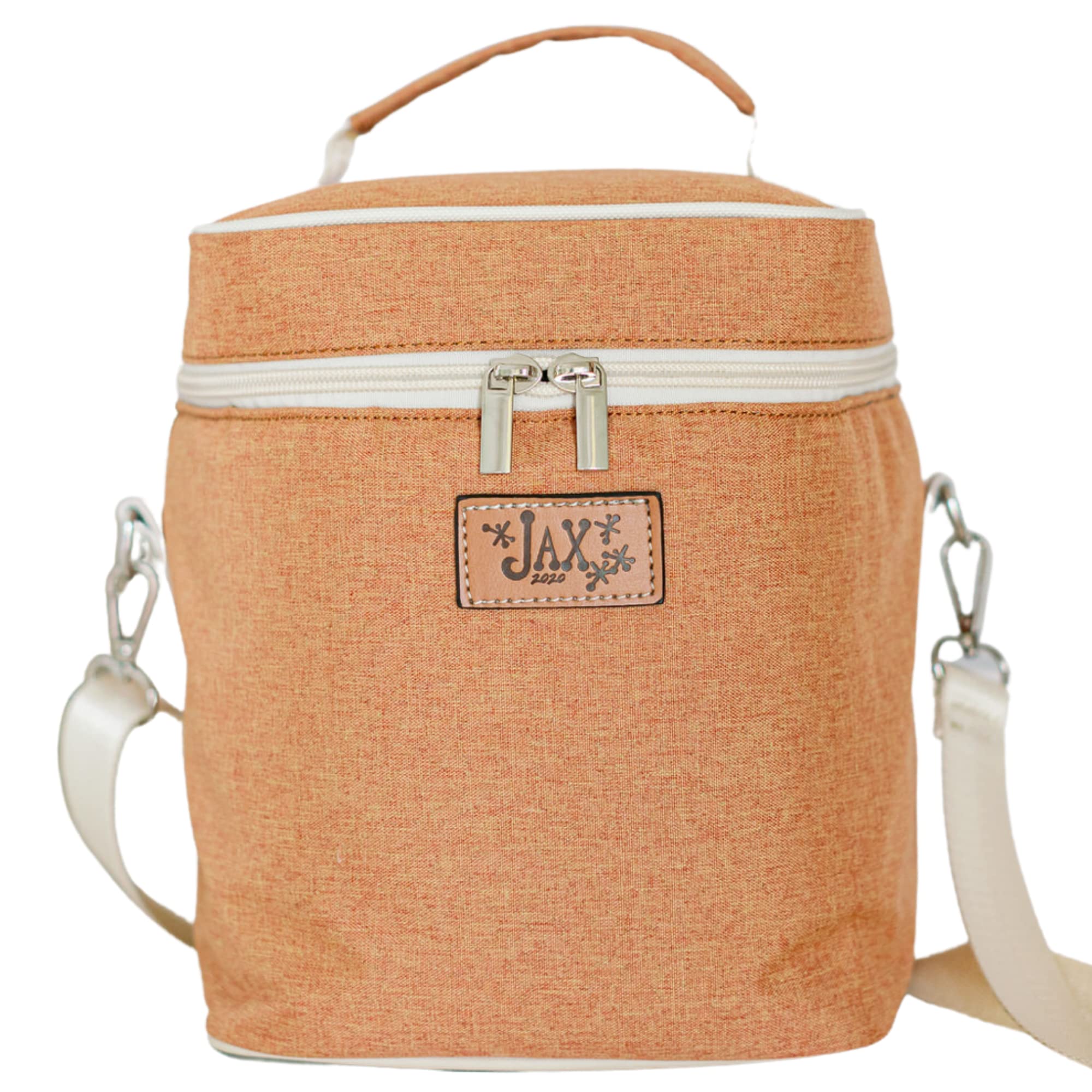 Jax 2020 Breastmilk Cooler Bag - Insulated Container for 6 Tall Bottles Storage Bags - Baby Bottle Bag Caddy Keeps Milk or Formula Cold - Adjustable Shoulder Strap, Handle, Mesh Pocket for Ice Pack