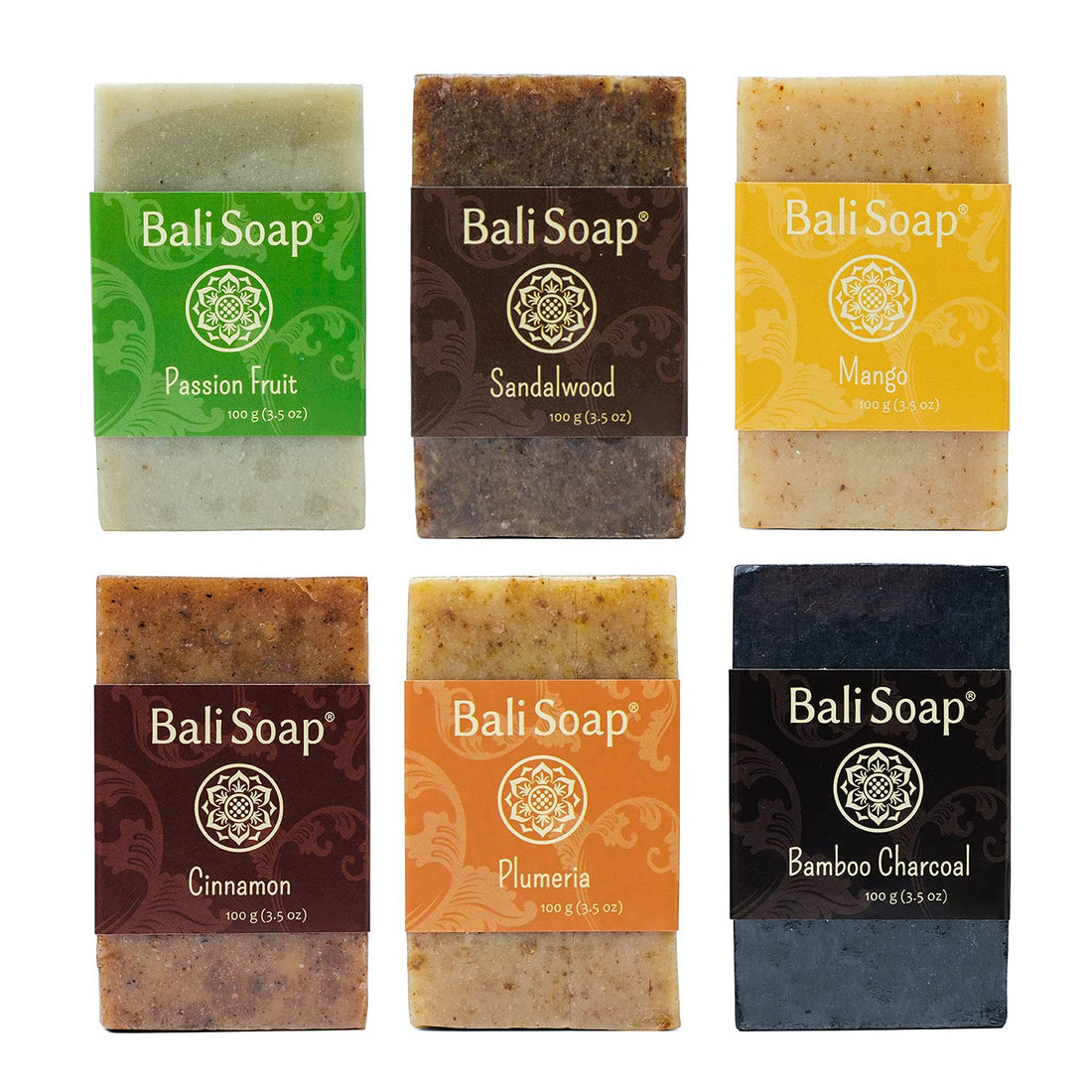 Bali Soap - Natural Bar Soap, 6 pc Set, 3.5 Oz each