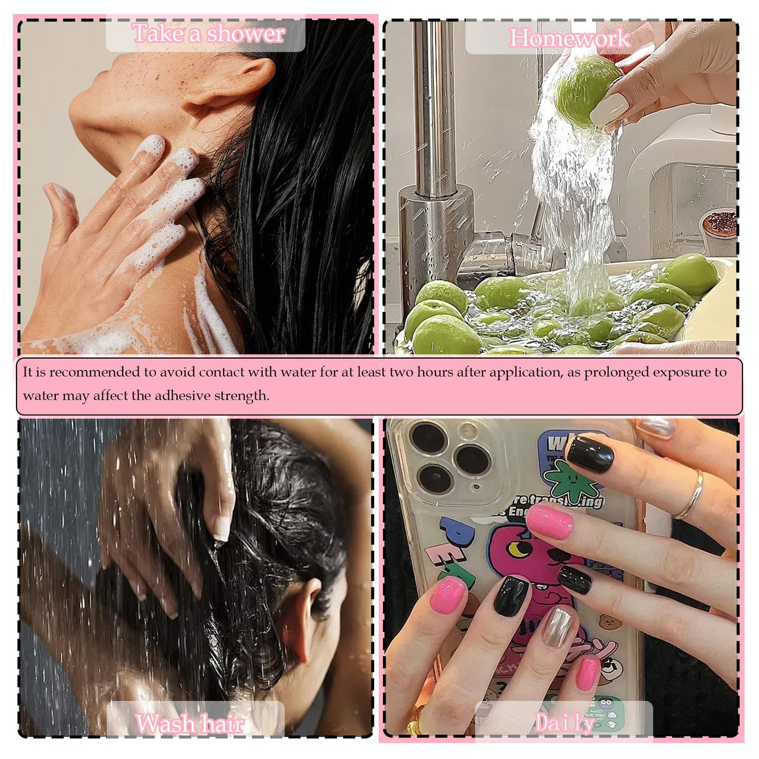 Sun&Beam Nails Adhesive Tabs 25 Sheets for Press On False Nail Tip Gel Glue Double Sided Tape Stickers Waterproof Transparent Strong Sticky (Large Size for Hands/25 Sheet)