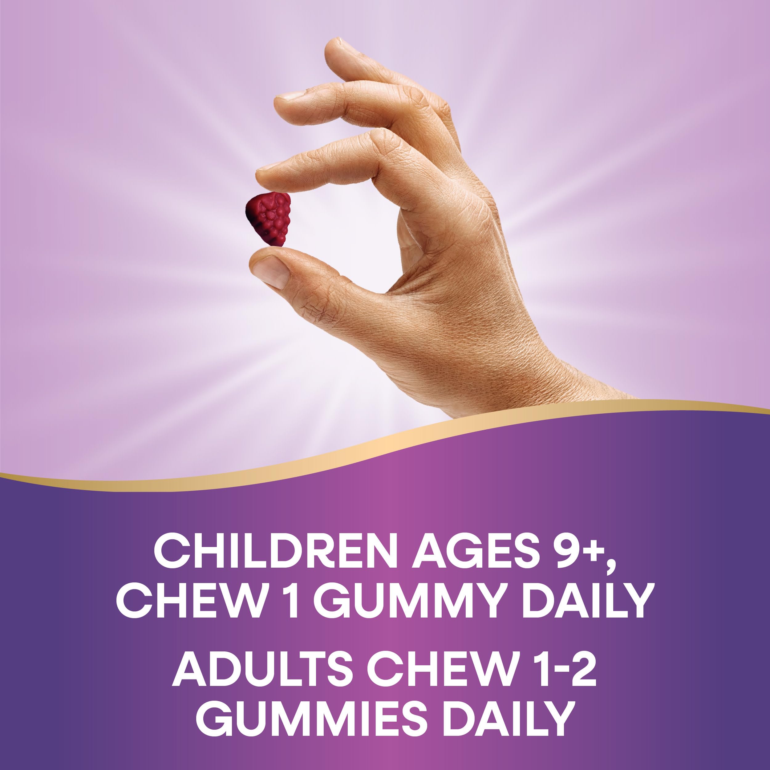 Nature's Way Zinc Gummies, Adult & Kids 9+ Immune Support Gummies*, 100% Daily Value per Serving, Mixed Berry Flavor, 120 Chews (Set of 2)