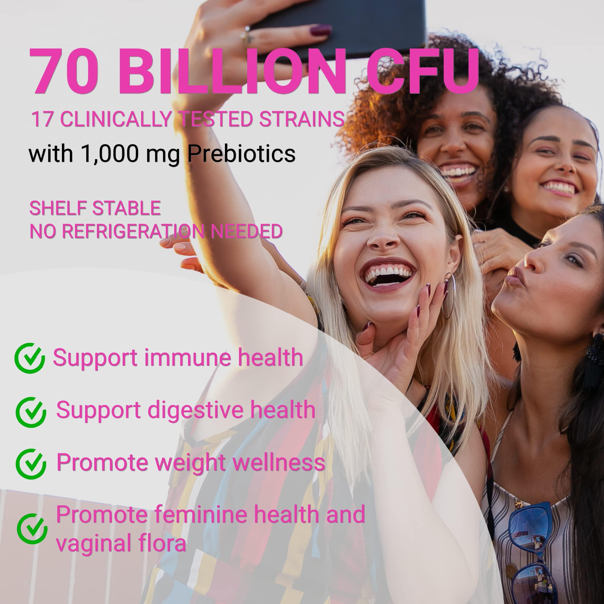 UpNourish Prebiotics, Probiotics and Caviar Colalgen for Women's Digestive & Weight Wellness, Skin Radiance, Joint Mobility, Feminine Health with Cranberry Extract & D-Mannose, 30 Fast-melt Packets