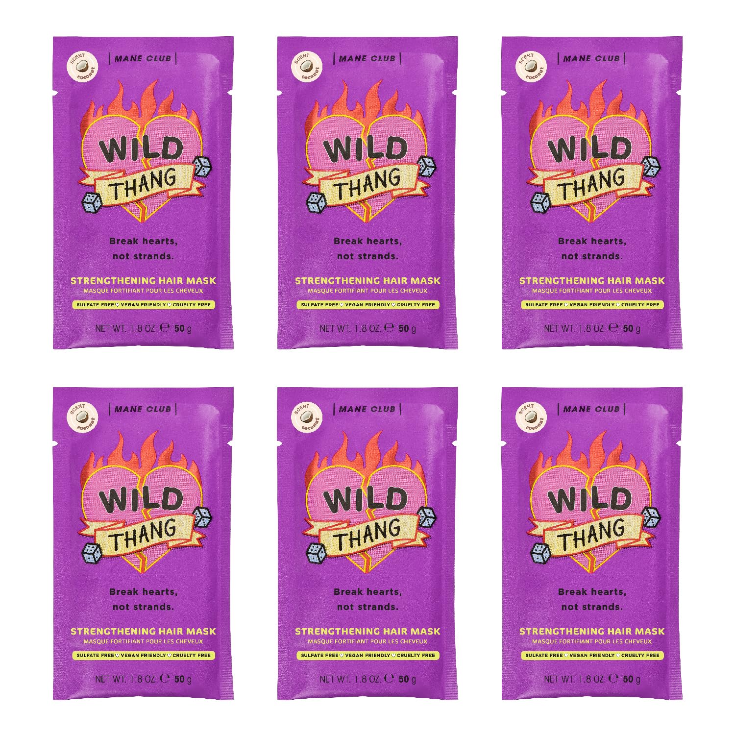 MANE CLUB Wild Thang Deep Conditioner, cruelty free, vegan, no sulfates or parabens — Pack of 2