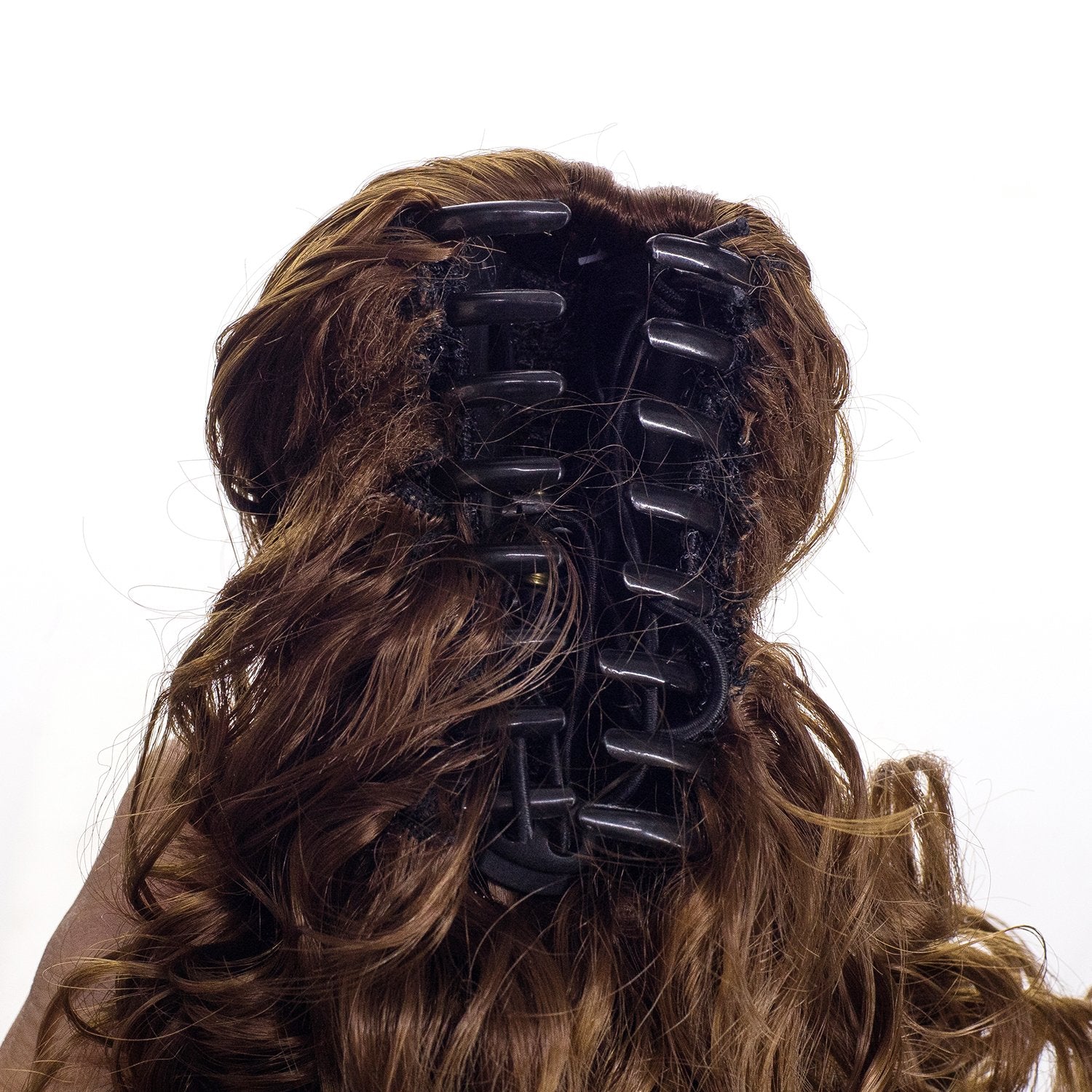 Light Brown-12# : SWACC 12-Inch Short Screw Curls Claw Clip Ponytail Extensions Synthetic Clip in Drawstring Curly Ponytail Hairpiece Jaw Clip Hair Extension (Light Brown-12#)