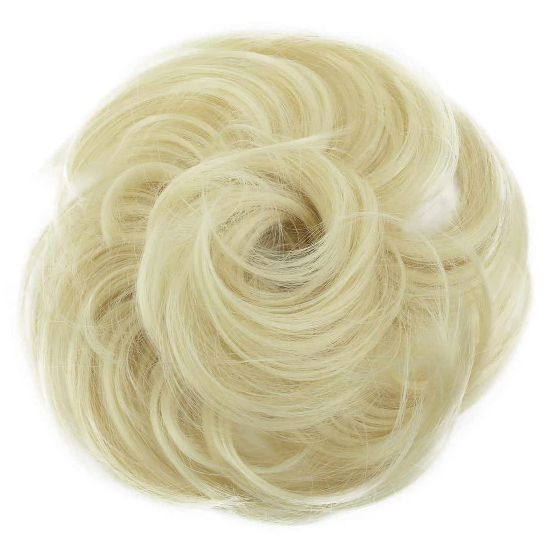 platinum blond 88 : PRETTYSHOP Scrunchie Bun Up Do Hair piece Hair Ribbon Ponytail Extensions Wavy Curly or Messy Various Colors(bleach blonde 88)