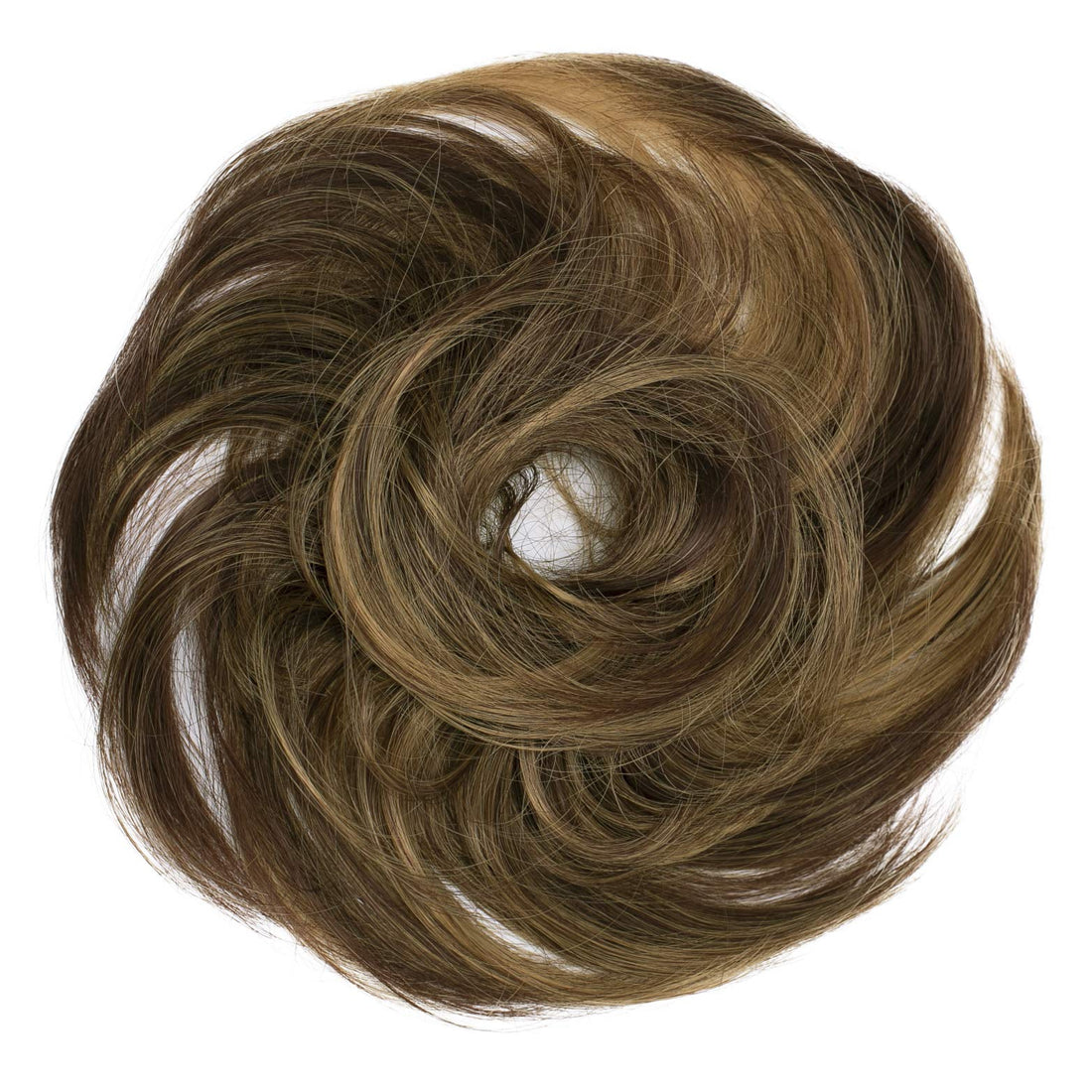 Brown mix #32H26 G40B : PRETTYSHOP Hairpiece Hair Rubber Scrunchie Scrunchy Updos VOLUMINOUS Curly Messy Bun Brown mix #32H26 G40B