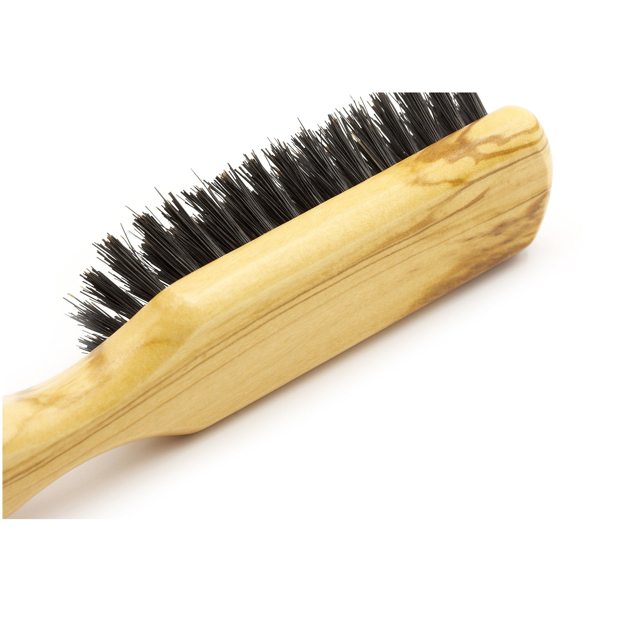 Fendrihan Genuine 100% Boar Bristle 5-Row Hairbrush with Polished Olivewood Handle MADE IN GERMANY