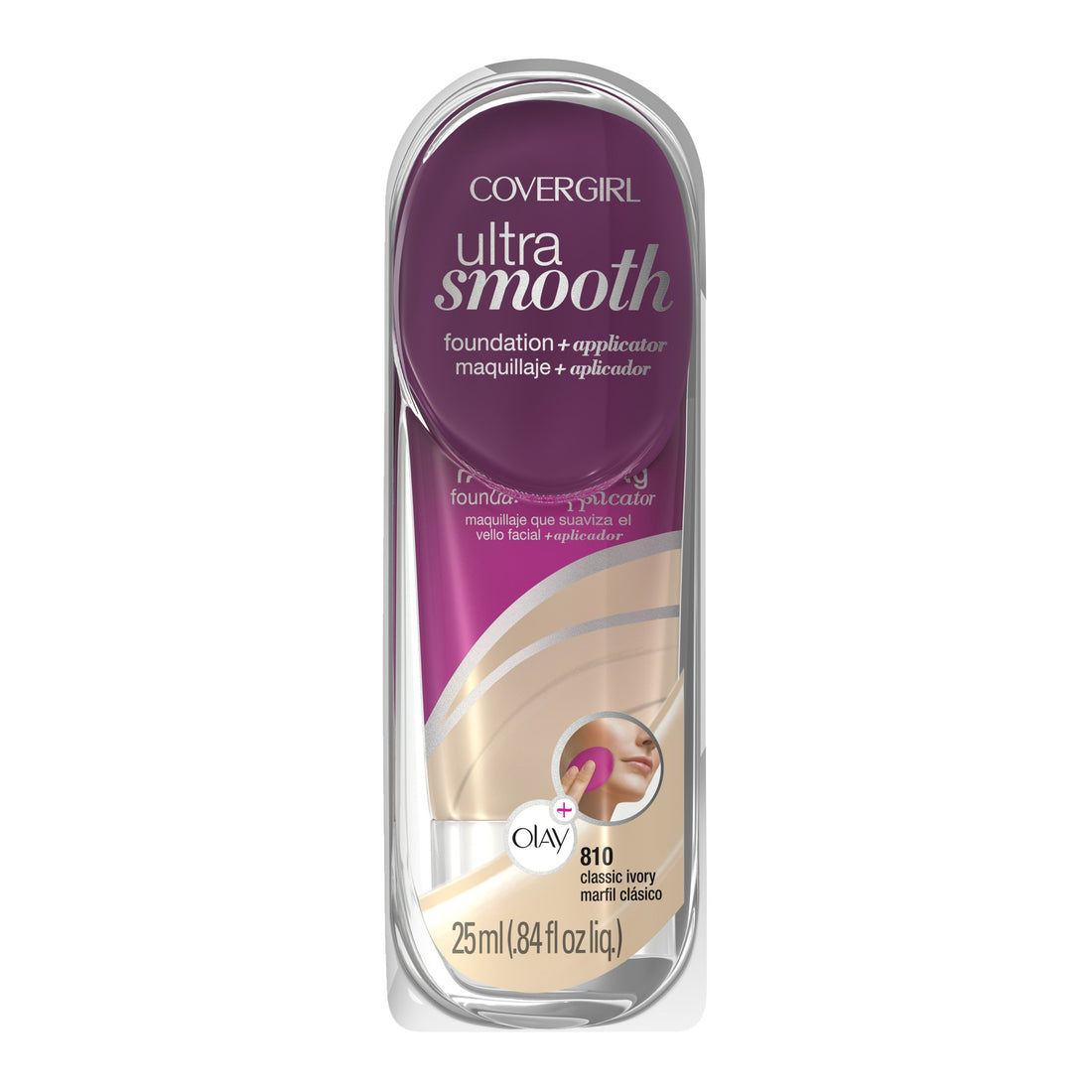 CoverGirl Ultrasmooth Foundation Plus Applicator, Classic Ivory 810, 0.85 Fluid Ounce by COVERGIRL