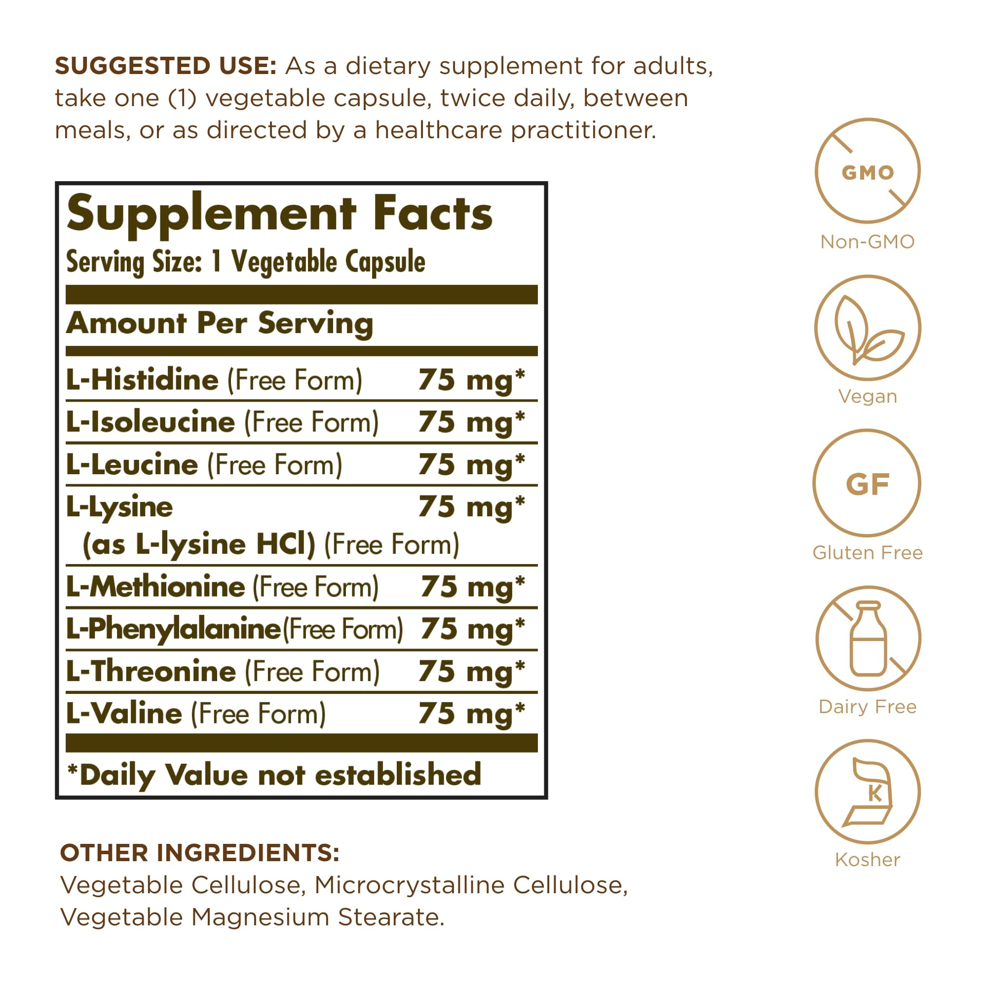 Solgar Essential Amino Complex, 90 Vegetable Capsules (Pack of 3) - Free Form Essential Amino Acids - Non-GMO, Vegan, Gluten Free, Dairy Free, Kosher - 270 Total Servings