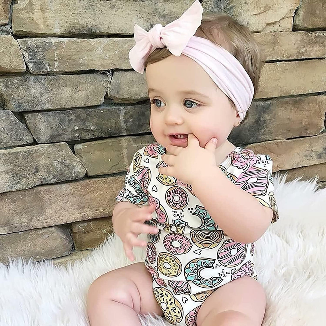 NAIRUA Headband, 25 Colors Baby Girls 4.5 inches Hair Bows Super Soft Stretchy Hair Turban Head Wraps for Infant Newborn Toddlers and Kids