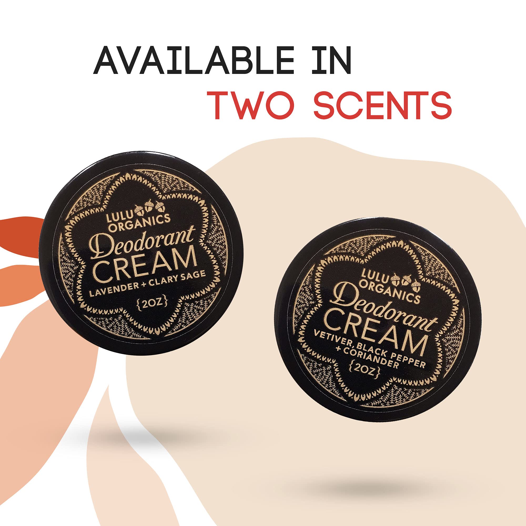 Deodorant Cream Lavender & Clary Sage 2 oz by Lulu Organics