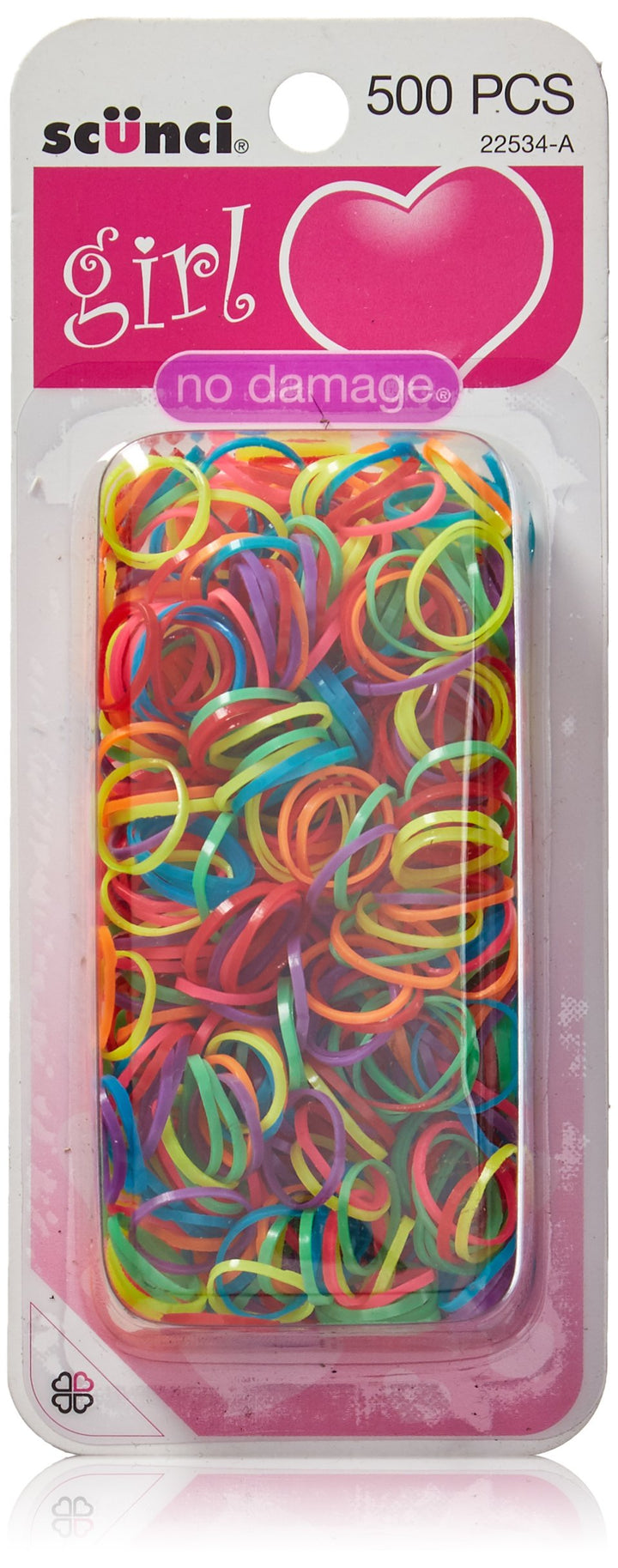 Scunci 2253403A048 No Damage Two Toned Elastics 500 Count