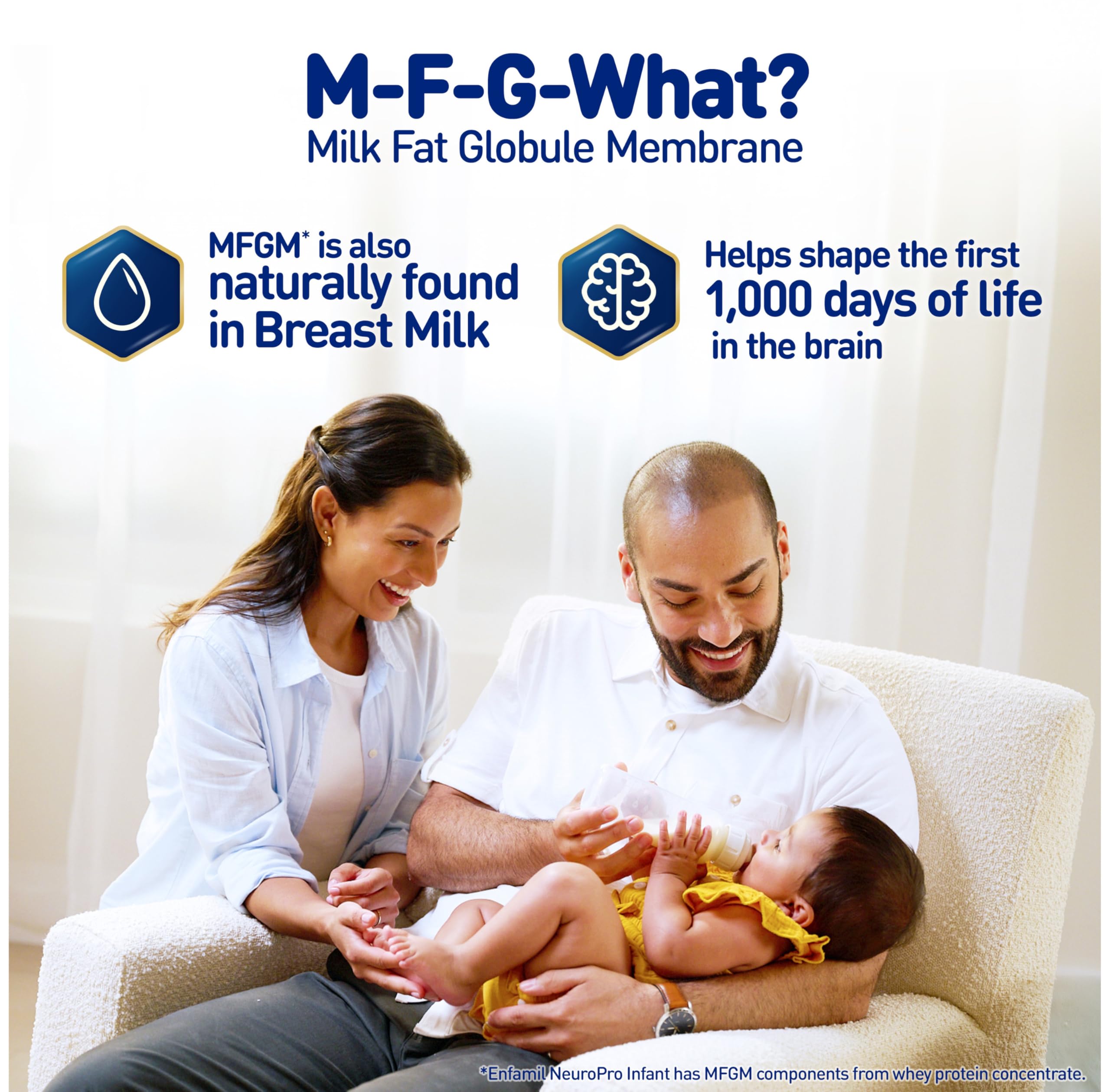 Enfamil NeuroPro Baby Formula, Infant Formula Nutrition, Triple Prebiotic Immune Blend, 2'FL HMO, & Expert-Recommended Omega-3 DHA, Perfect Choice for Baby Milk, Non-GMO, Powder Tub, 20.7 Oz