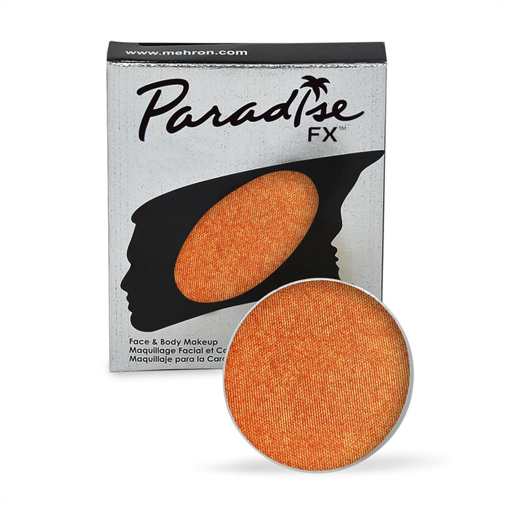 Mehron Makeup Paradise Makeup AQ Refill (.25 oz) (Metallic Orange)