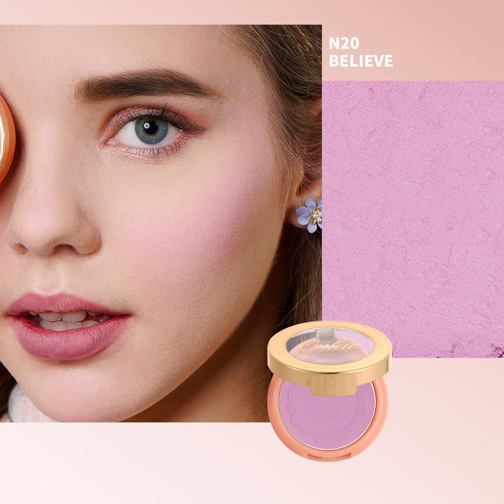 Oulac Purple Blush Cream Makeup | Highly Pigmented | Natural Matte Glow | Shape & Highlight Face | Cruelty-Free with Rose Oil | N20 Believe 4.8g