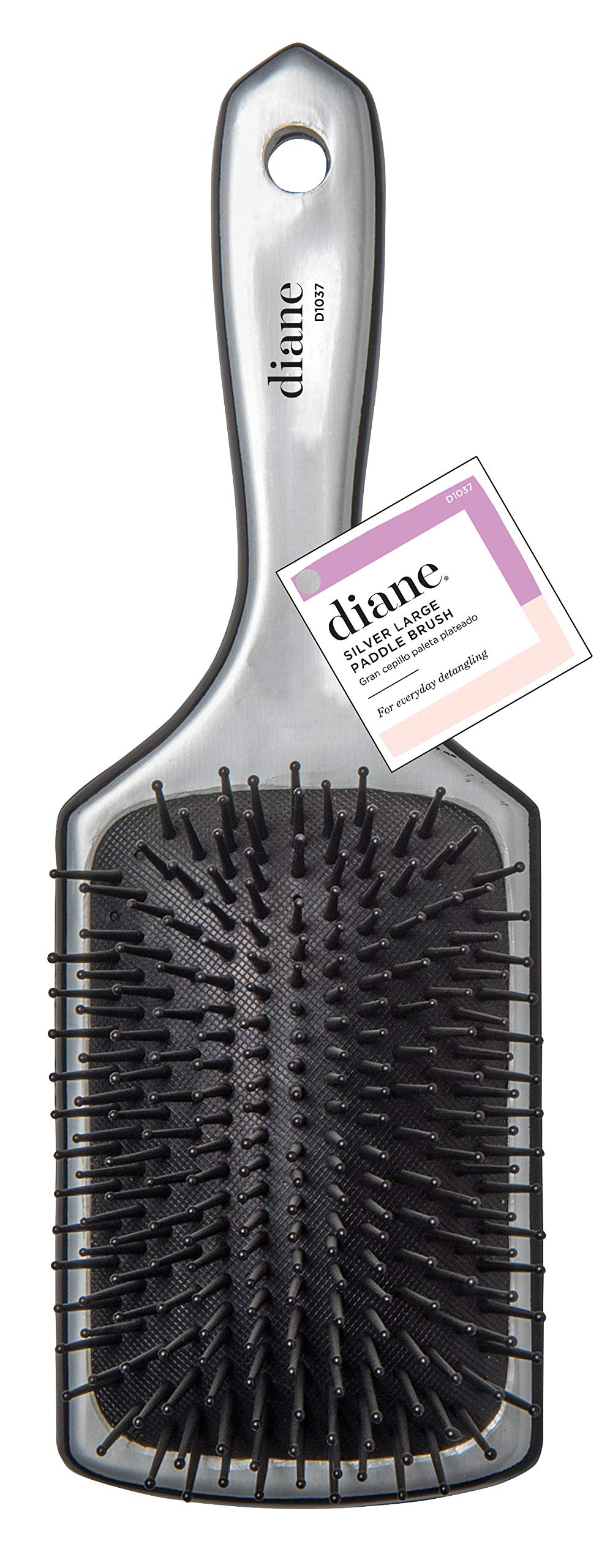 Diane Silver Cushion Paddle Brush, Large