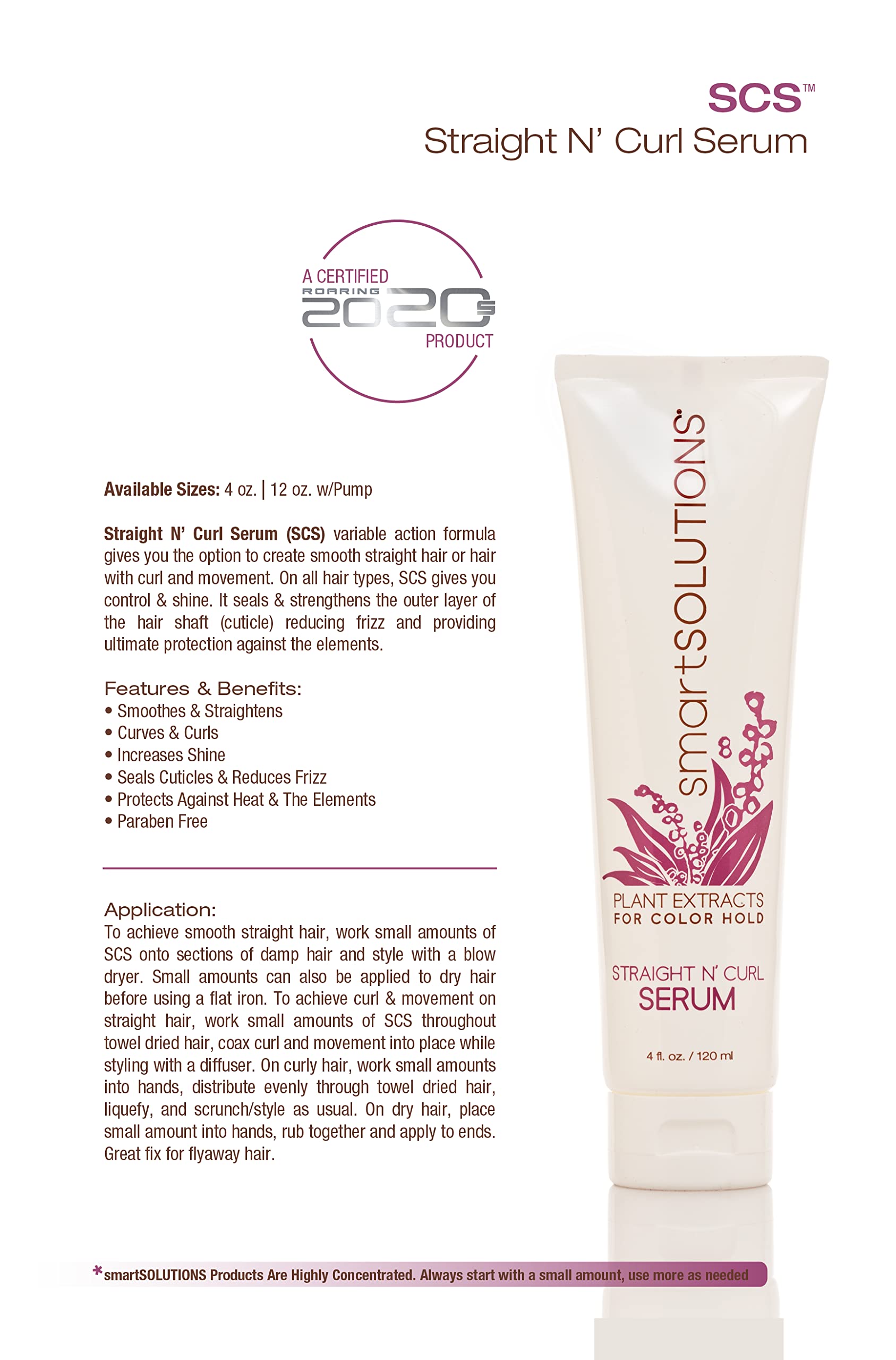 Smart Solutions Straight Curl Serum, 12 Fluid Ounce by Smart Solutions