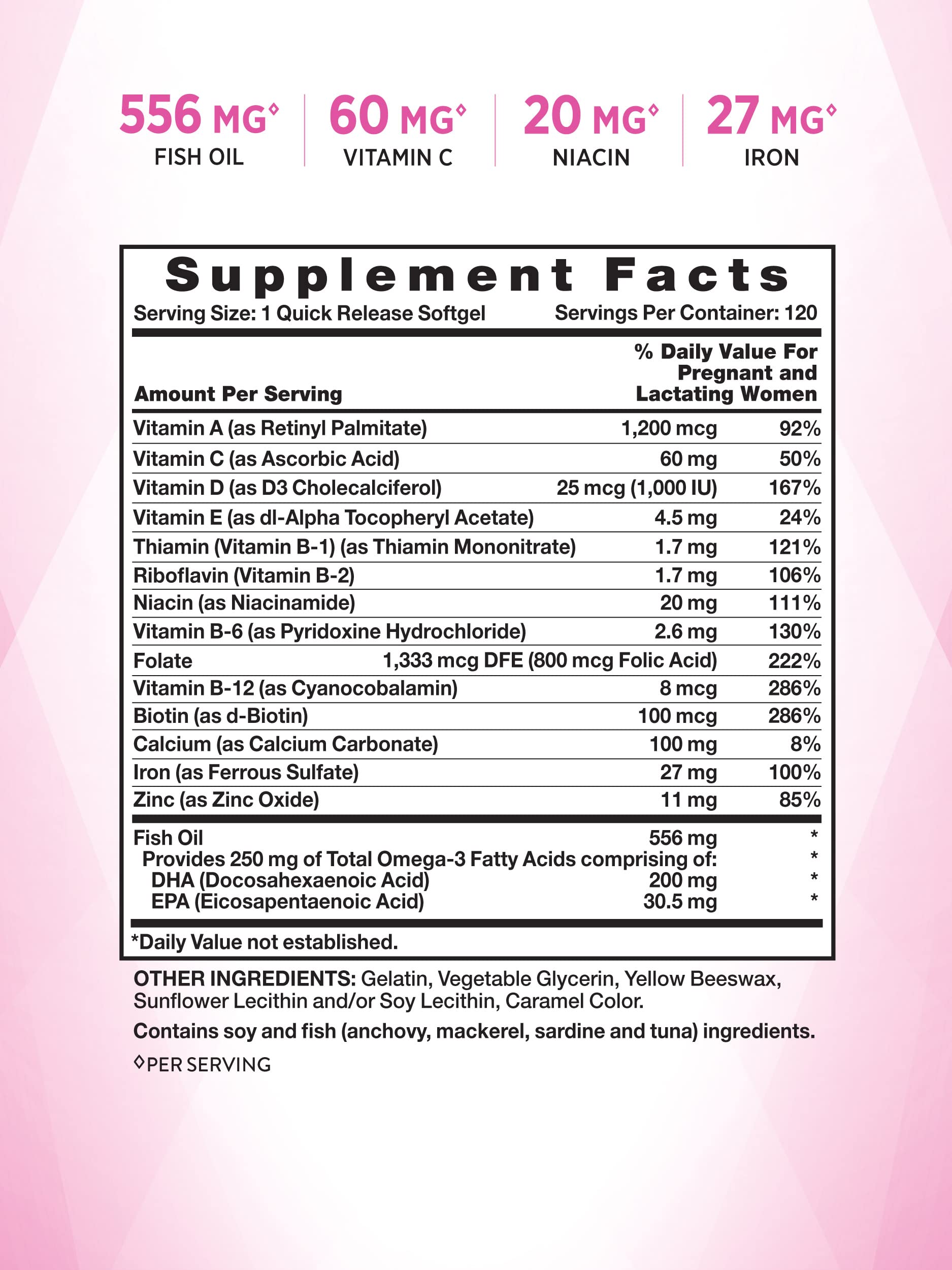 Nature's Truth Prenatal Vitamin for Women | 120 Softgels | Non-GMO & Gluten Free Multivitamin Supplement with DHA and Folic Acid