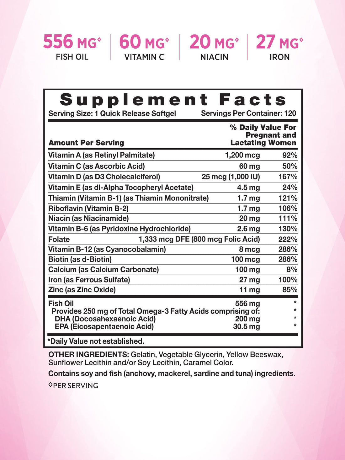 Nature's Truth Prenatal Vitamin for Women | 120 Softgels | Non-GMO & Gluten Free Multivitamin Supplement with DHA and Folic Acid