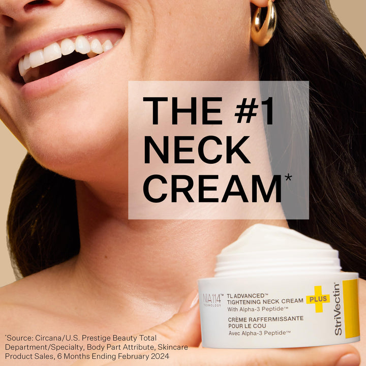 StriVectin Tighten and Lift Advanced Neck Cream PLUS, 1.0 oz for Tightening and Firming Neck and Décolleté Lines, Visibly Reducing Sagging and Crepey Skin for Smooth Healthy Looking Skin