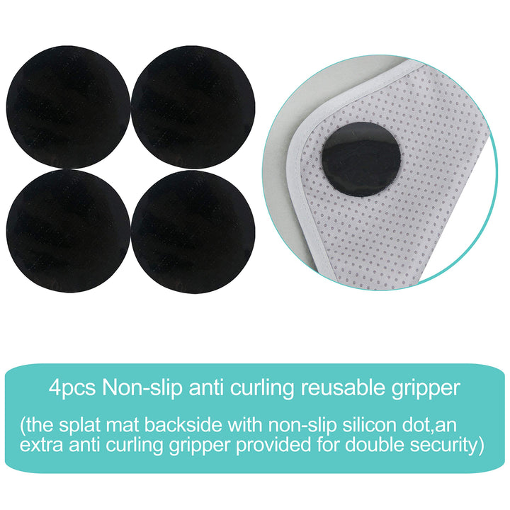 Paw Legend Washable Highchair Splat Floor Mat- Anti-Slip Silicone Spot Splash Mess Mat(53'' X 53'')-Food Catcher Art Craft Leak Proof Mat,Grey