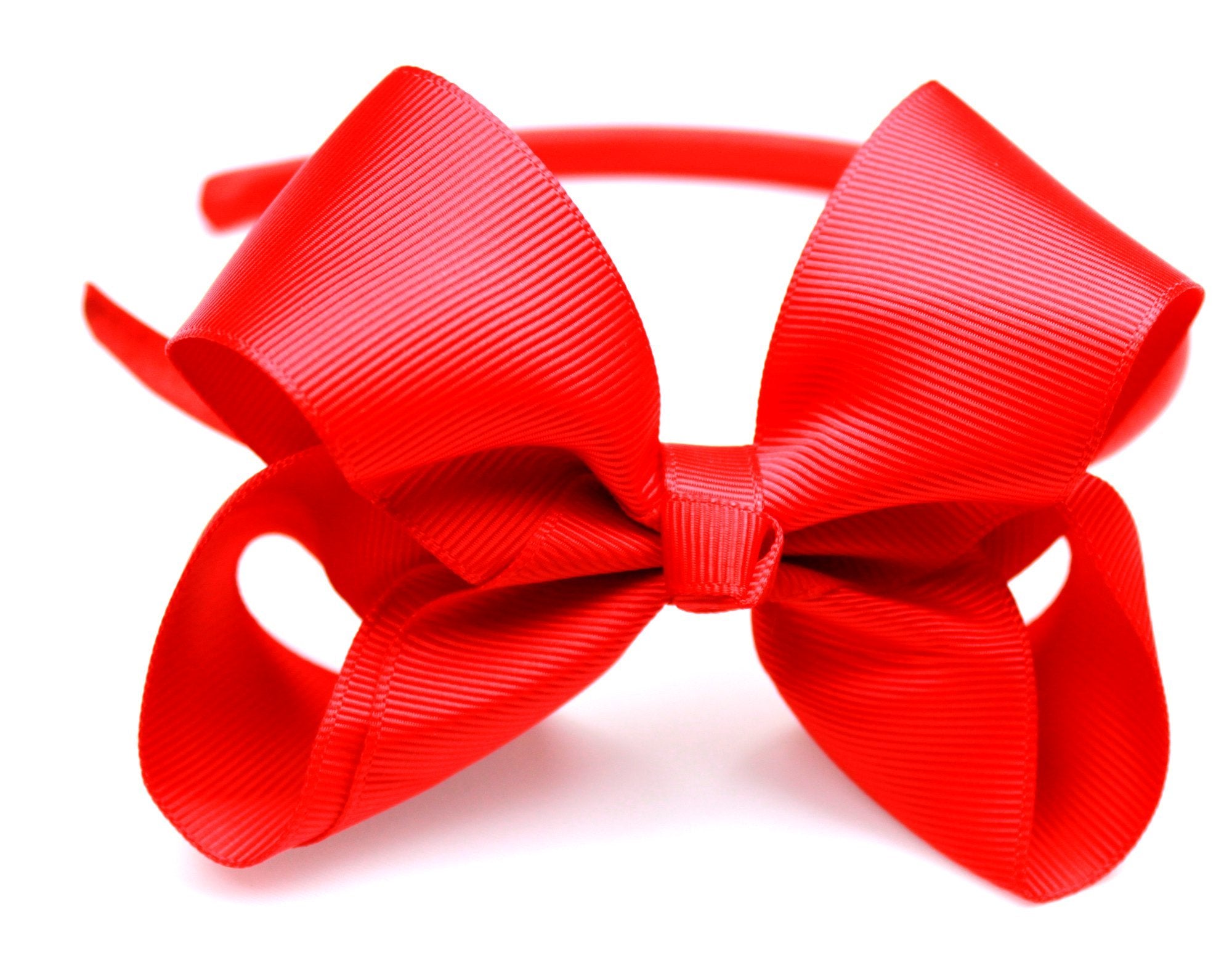 Syleia K&M Fashion Headbands with 4 inch Bow, Set of 6 Blue, White, Black, Red, Purple, Rose School and Playtime Perfect Hair