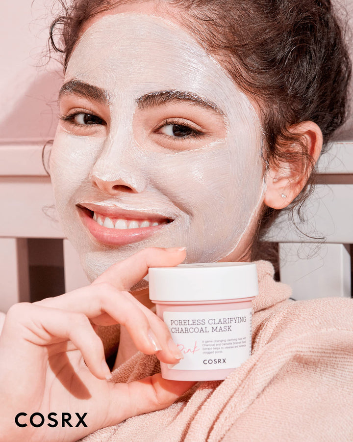 COSRX Pink Pore Clarifying Charcoal Mask 3.8 fl. oz / 110g Blackheads, Pores, Acne Control, Color Changing Fun Skincare, Detox Face Clay Mask, Wash Off Type, Korean Skin Care